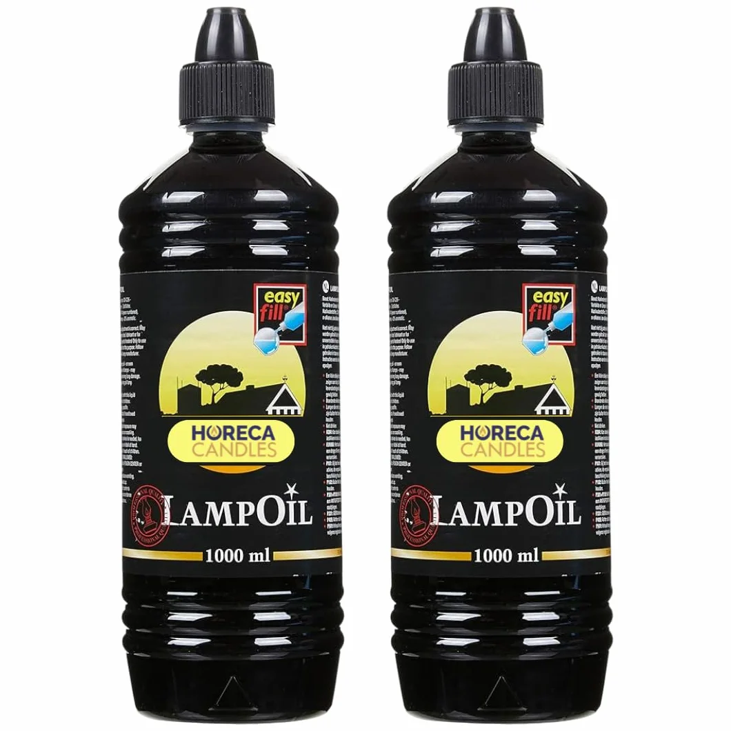 Horeca Candles - Olej do Lamp Olejowych – 2x1L, Czysta Parafina, Idealne do Lamp Naftowych, Pochodni Ogrodowych, Świec Olejowych, Pochodni Ogrodowych, Oleju do Lamp, Użytek Wewnętrzny i Zewnętrzny