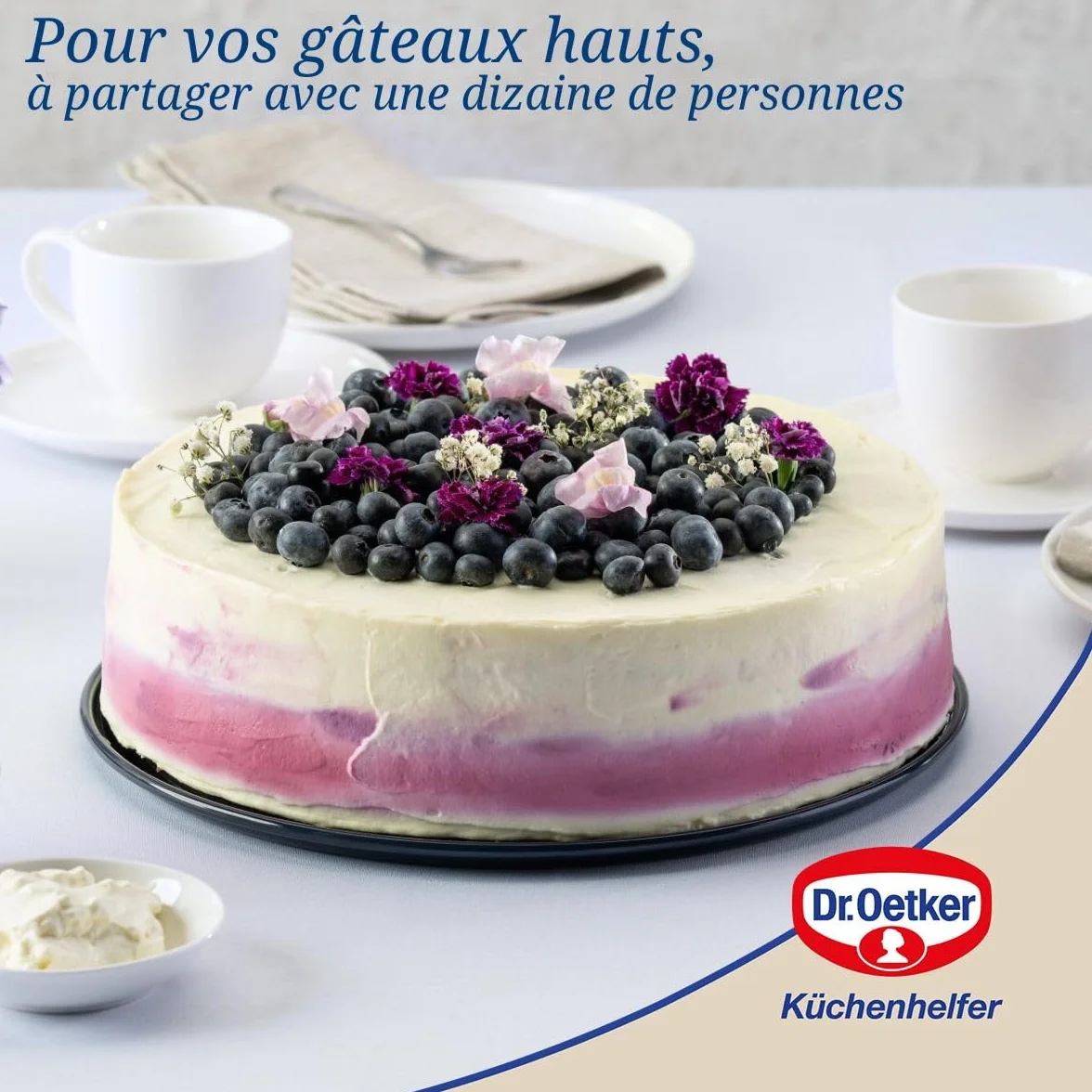 Dr. Oetker Forma do Pieczenia Płaska Niebieska Ø 28 cm