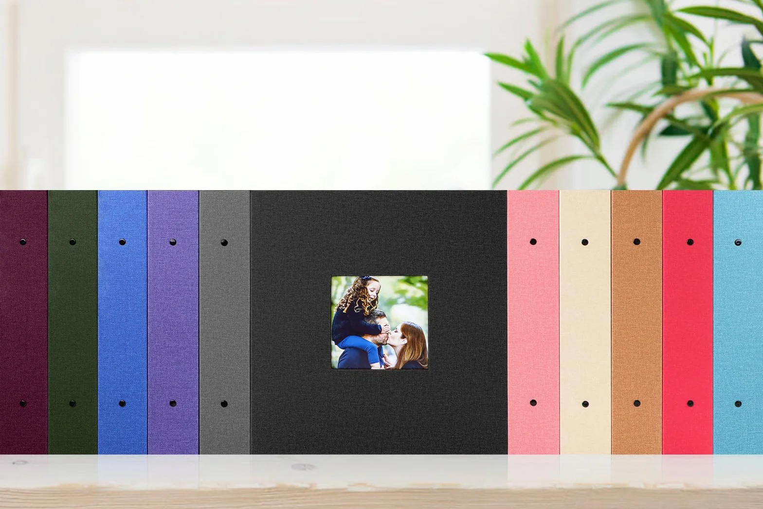 Lanpn Album fotograficzny na 1000 zdjęć w formacie 10x15, bardzo duży, XXL, lniany album do wkładania zdjęć w układzie pionowym, Purpurowy