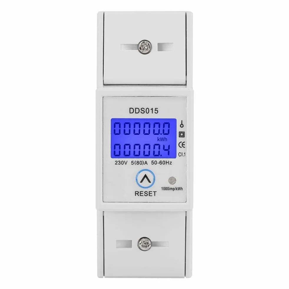 Jednofazowy licznik energii DDS015 Licznik na szynę DIN 230V 50HZ 5-80A
