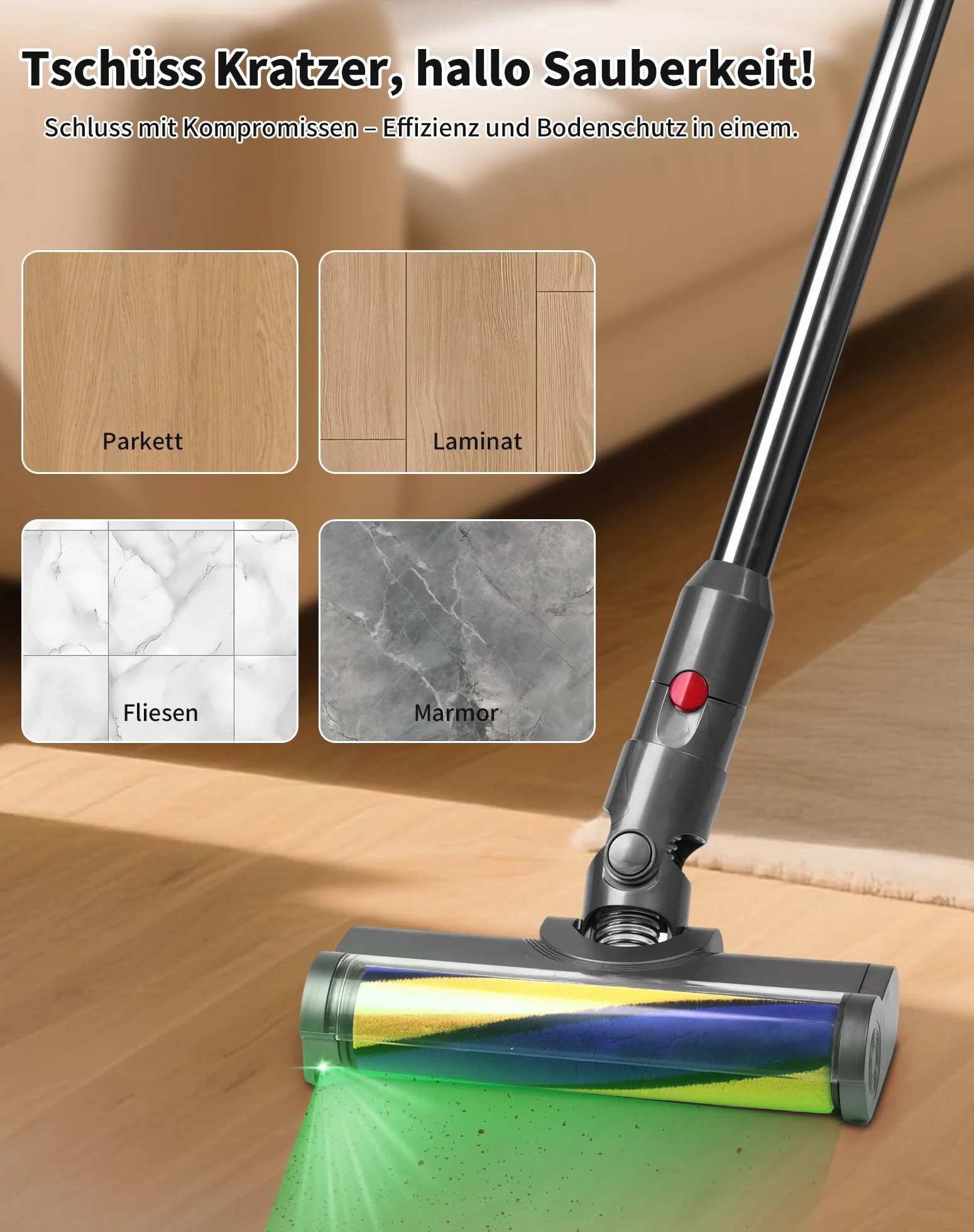 LED szczotka dysza podłogowa do odkurzacza Dyson V12 Detect Slim części zamienne zamienna szczotka odkurzacza z miękką rolką akcesoria z wskaźnikiem kurzu do twardych podłóg