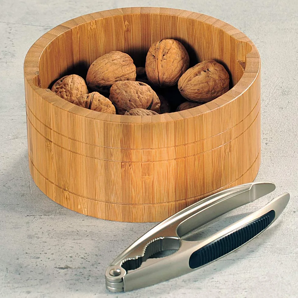 Kesper Okrągła miska na orzechy, bambus, brązowa, 17 cm