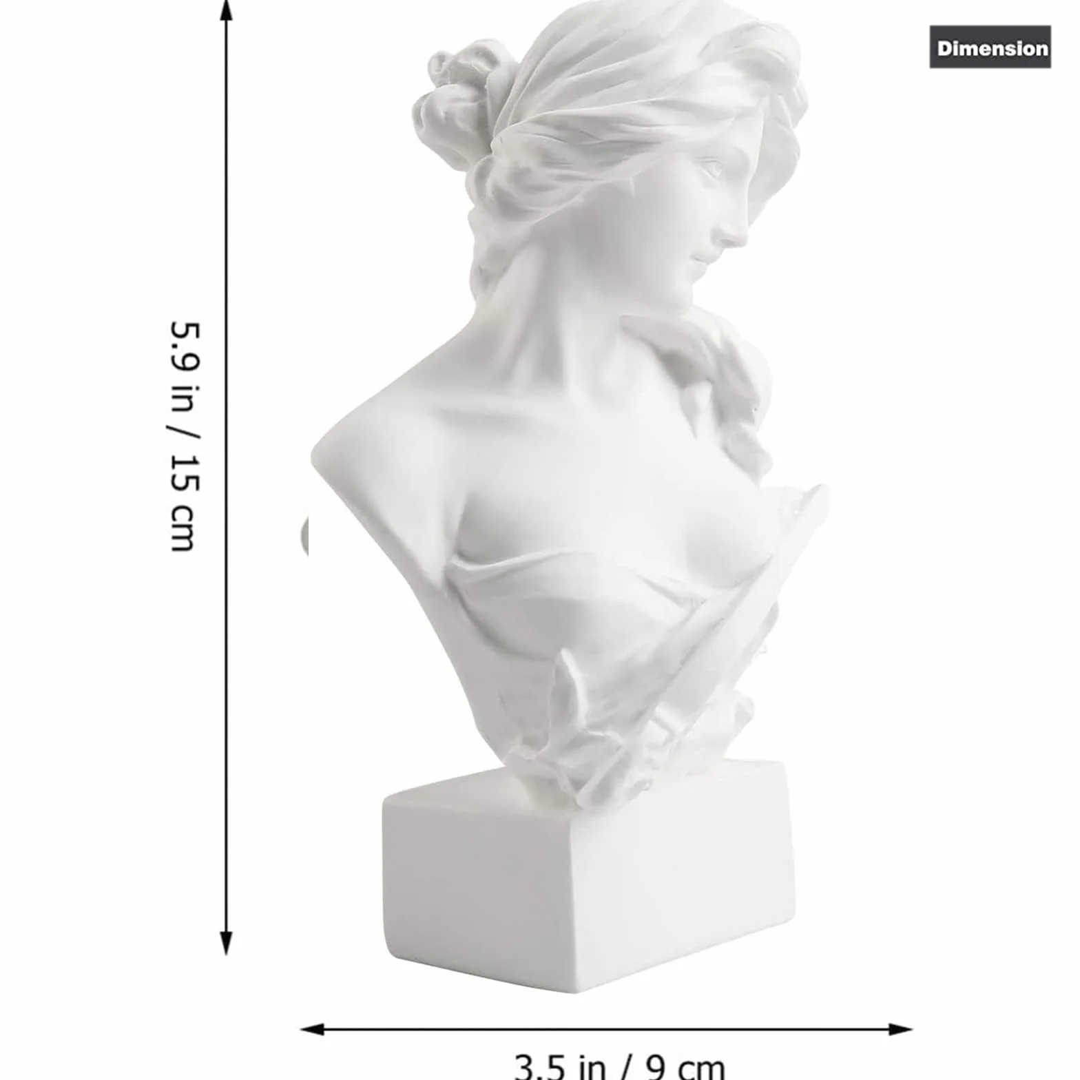 Figurka z żywicy, popiersie, 15 cm, mitologia grecka, Artemida, popiersie, figurka do domu, ozdoba, biura, regału, dekoracja, szkic, praktyka, DIY, sztuka, prezent, Artemis