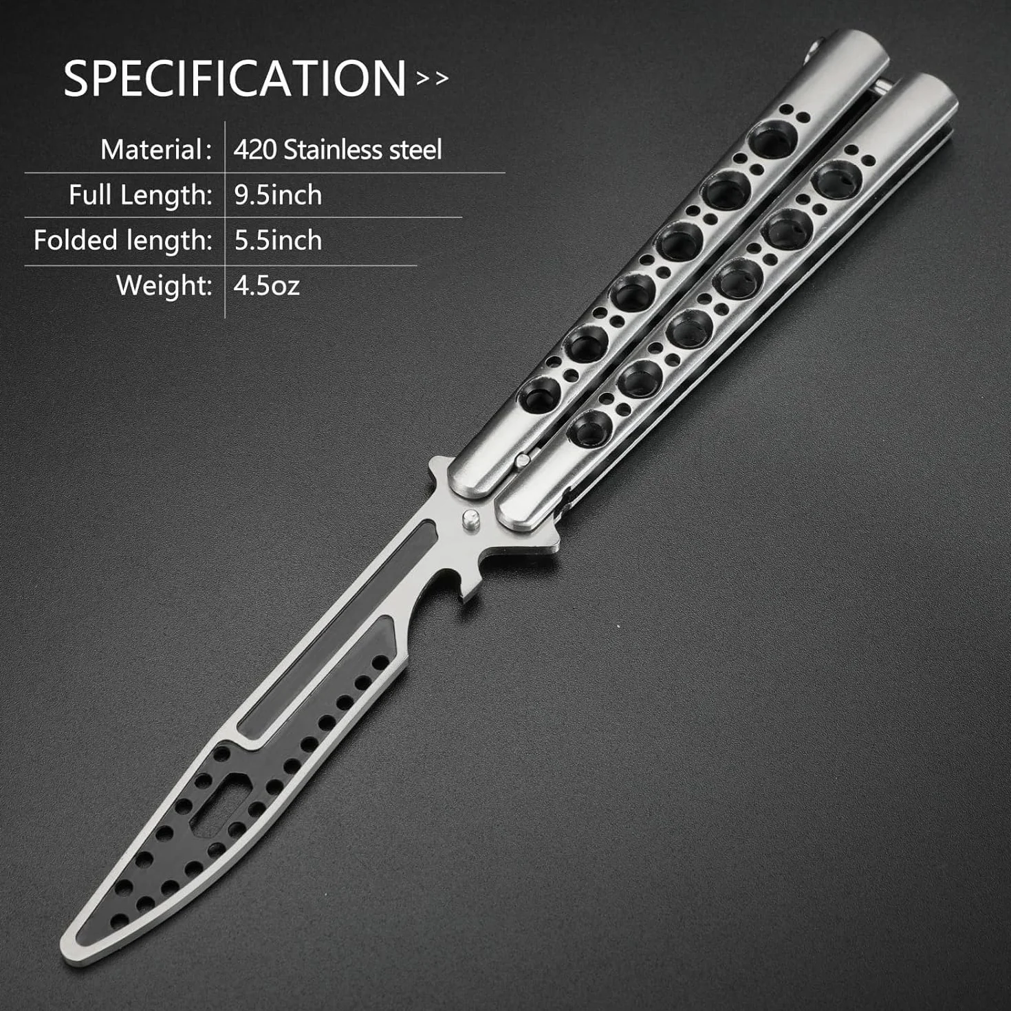 Balisong Butterfly Trainer Practice Bottle Opener - NIE Real - NO Sharp - Unsharpened Blade