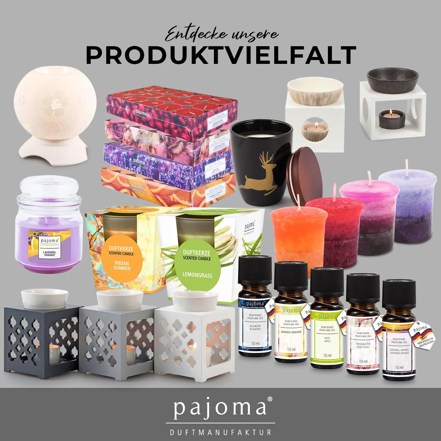 pajoma® Świece typu tealight, 30 sztuk, Roses & Berries, zapachowe podgrzewacze w aluminiowej osłonie, czas palenia ok. 4 godziny – wysokość 1,5 cm ø 3,5 cm | jakość premium | dekoracja, gastronomia,
