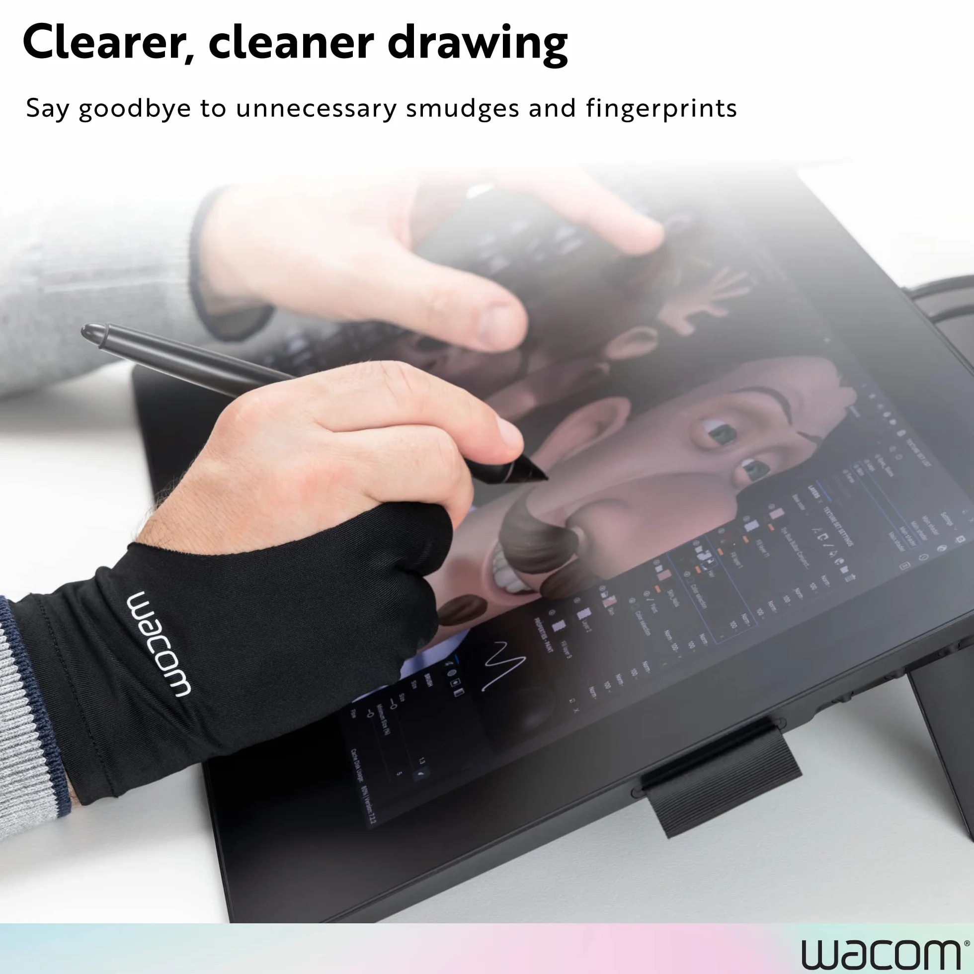 Wacom rękawice do rysowania, tablet, 90% z materiałów pochodzących z recyklingu, rękawice do rysowania, 3 szt. w zestawie