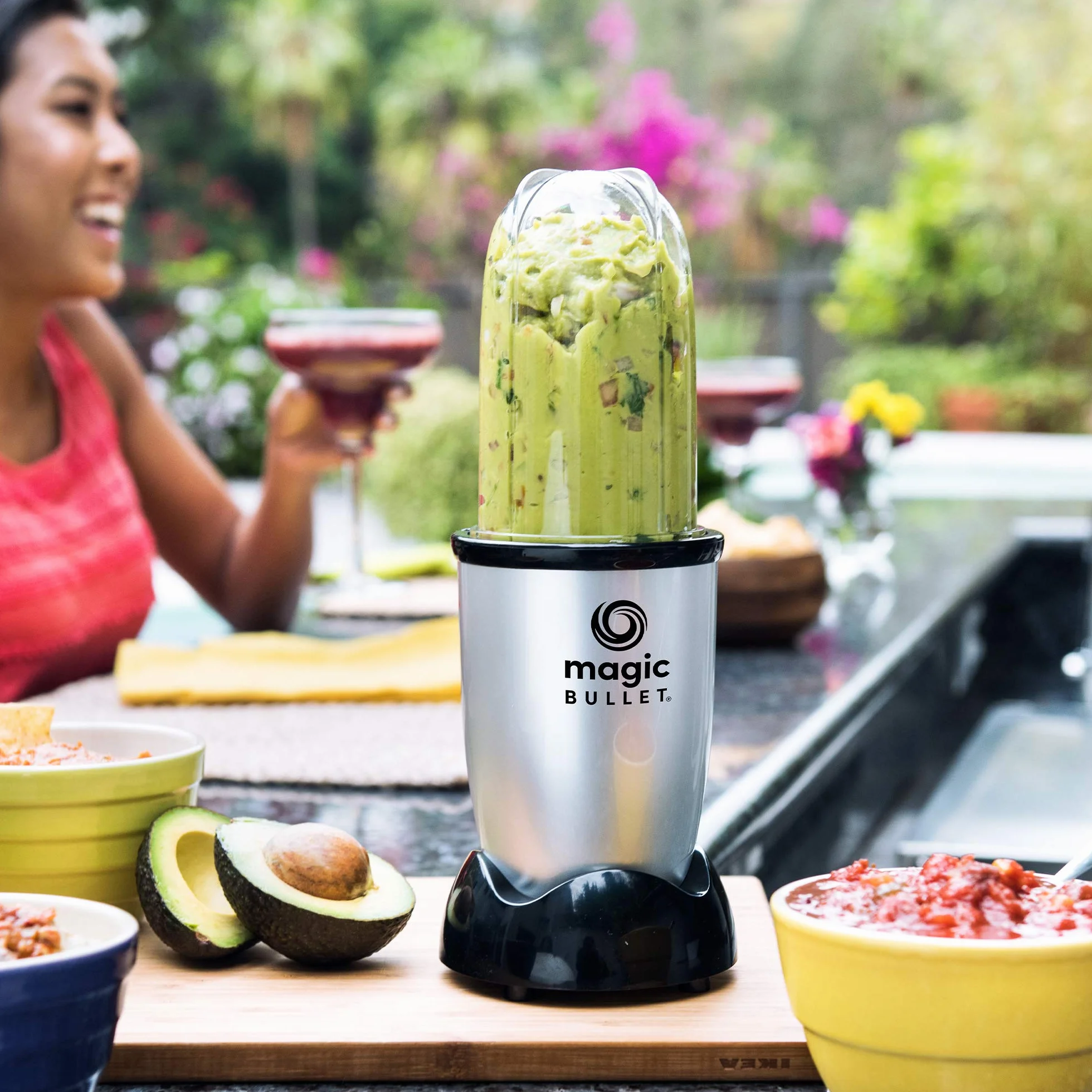 Magic Bullet Blender Kielichowy, Srebrny/Czarny, 25,5 x 14 x 26 cm