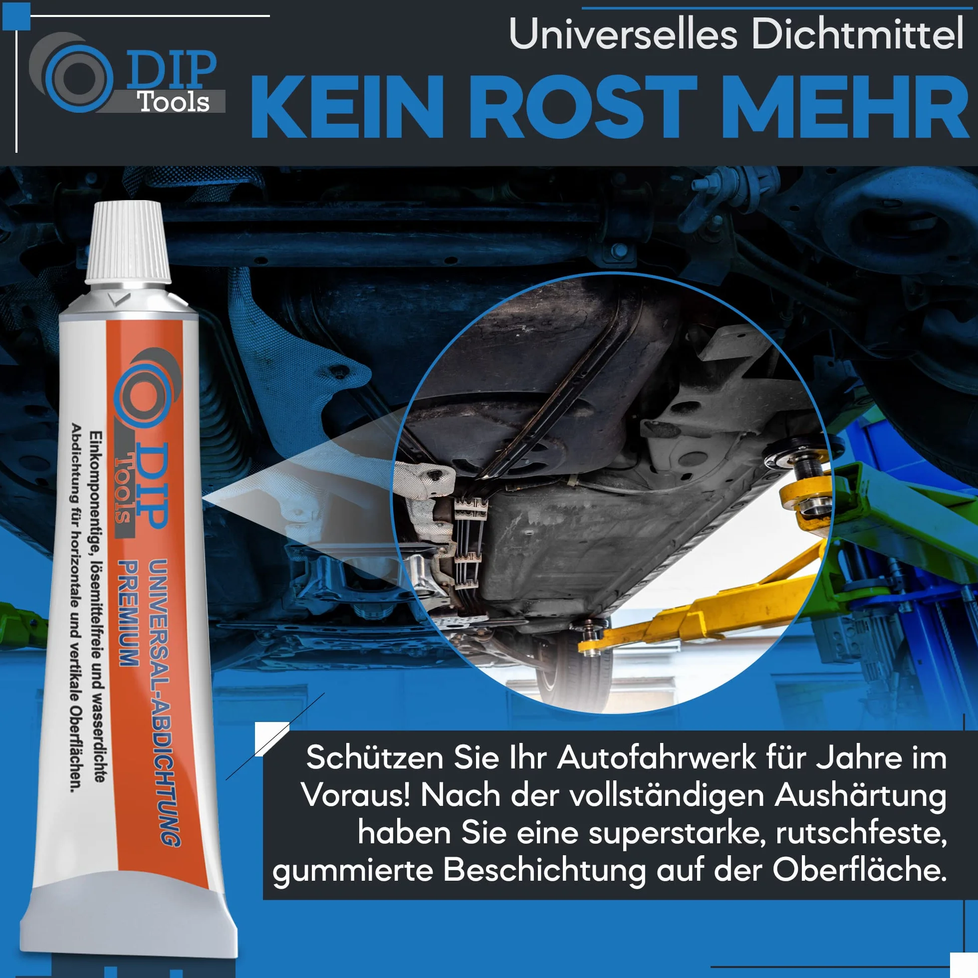 DIP-Tools wodoodporna uszczelka z płynnego tworzywa sztucznego, wodoszczelna uszczelka do rynny dachowej, na taras, do samochodów itd. 80 g