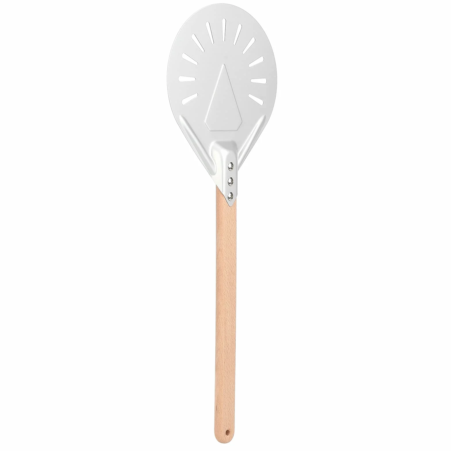 Aluminium Aluminiowe Pizza Pizza Łopata z Zdejmowanym Drewnem, łatwa w Użyciu dla Profesjonalistów, świetne (9-calowa łopata pizzy (z 41 cm płaskim)