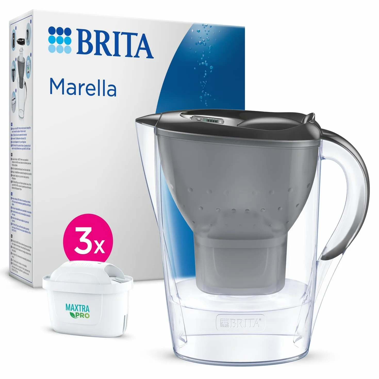 Brita Marella Dzbanek Filtrujący 2400 ml Grafitowy