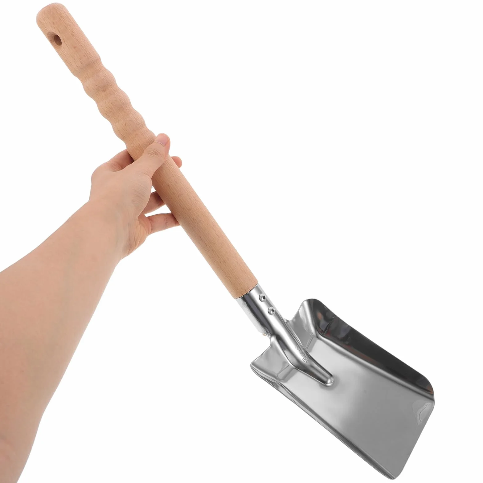 MAGICLULU Stalowy Łopatka Do Popiołu z Ergonomiczną Antypoślizgową Rączką Narzędzie Do Czyszczenia Kominka i Grilla Uniwersalna Szufelka Ogrodu i Kuchni