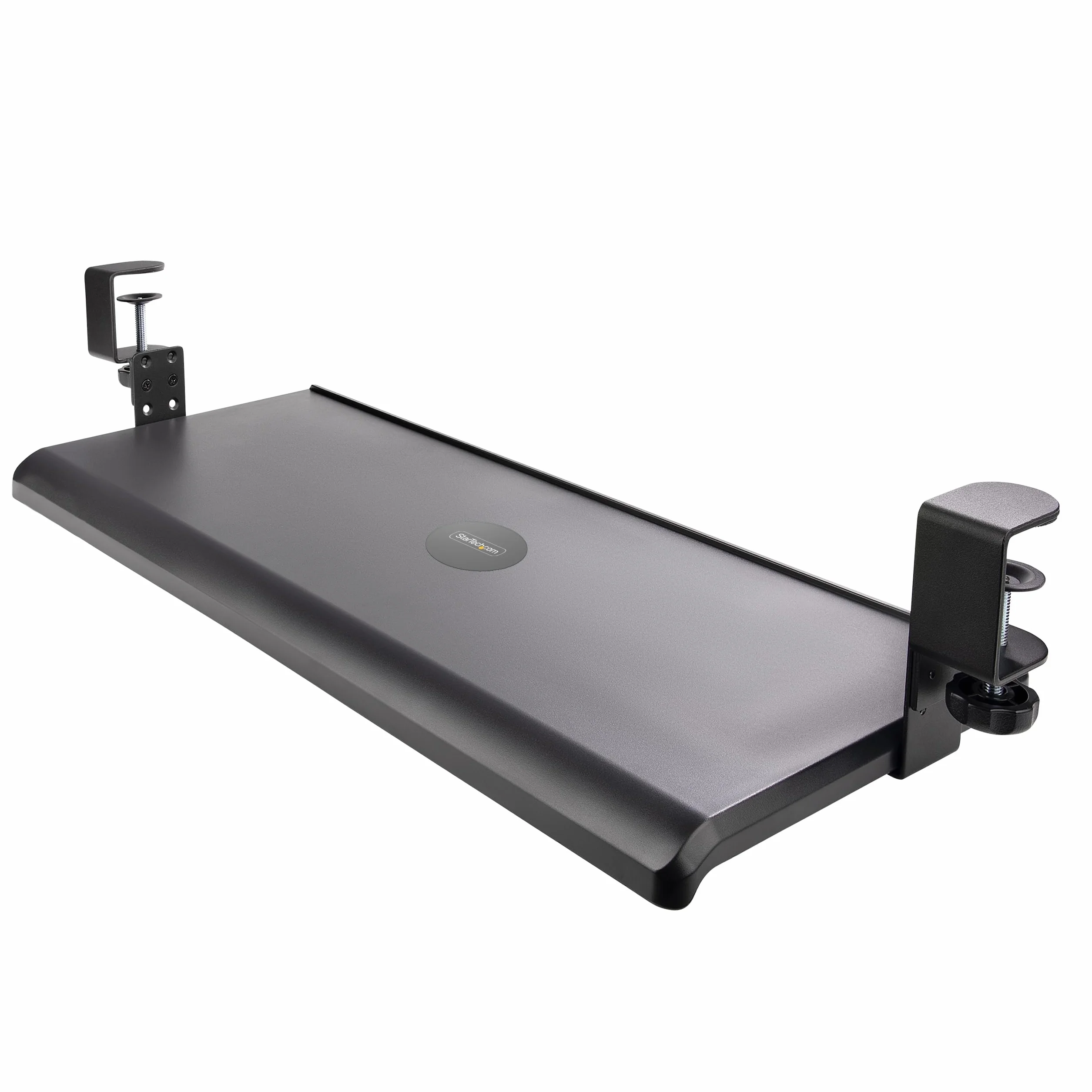 StarTech.com Wysuwana półka pod klawiaturę, uchwyt na klawiaturę z regulacją wysokości, do 12 kg, stolik komputerowy/biurko, wysuwana półka na klawiaturę (KEYBOARD-TRAY-CLAMP1)