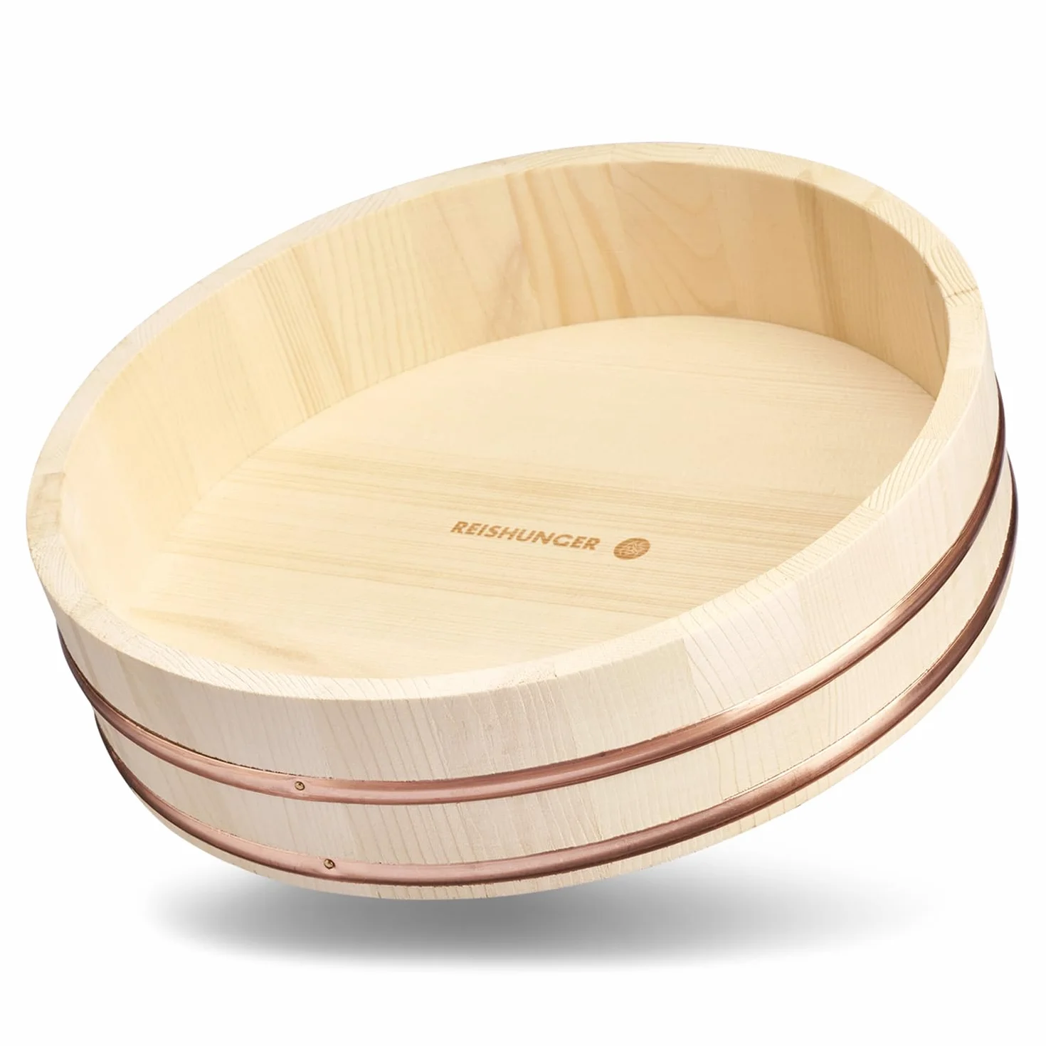 Reishunger miska drewniana Hangiri (średnica 30 cm) - idealna do sushi i ryżu - dostępna w różnych rozmiarach