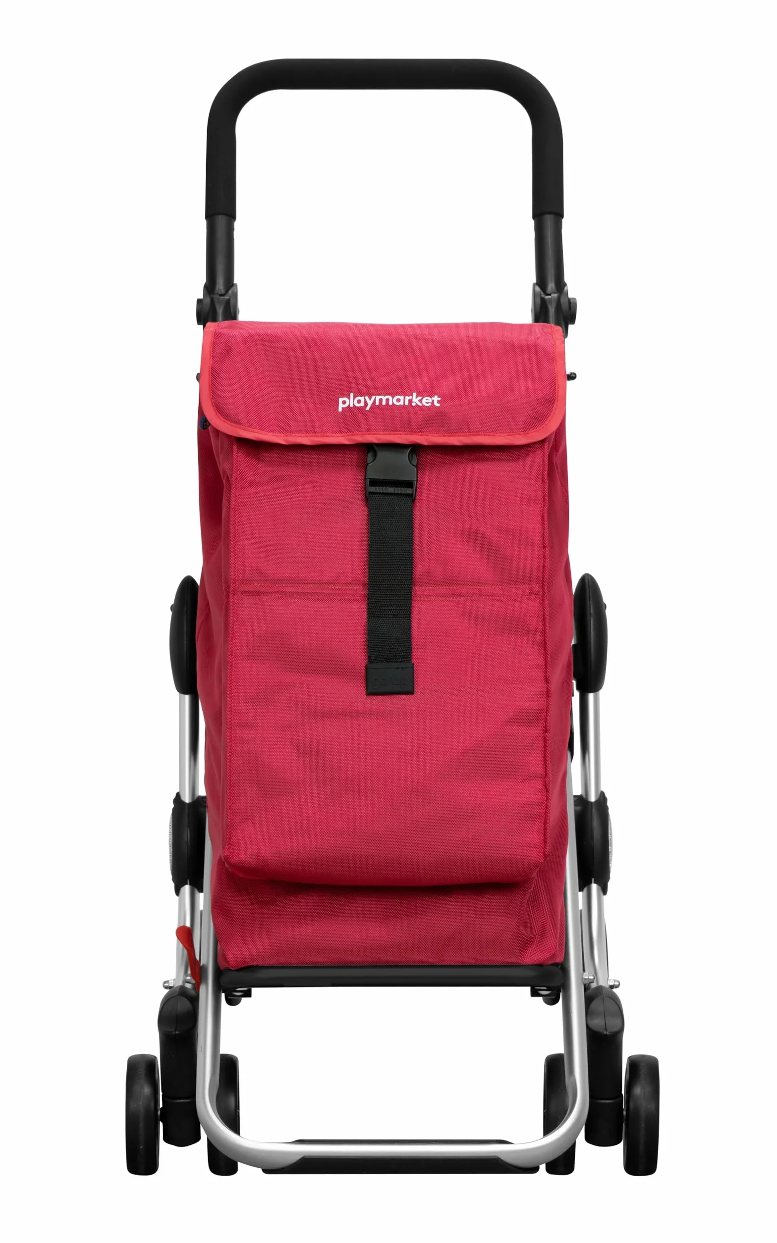 Playmarket Uniseks Go Up Basic Wózek na Zakupy, Czarny/Czerwony (Charme), 110 cm
