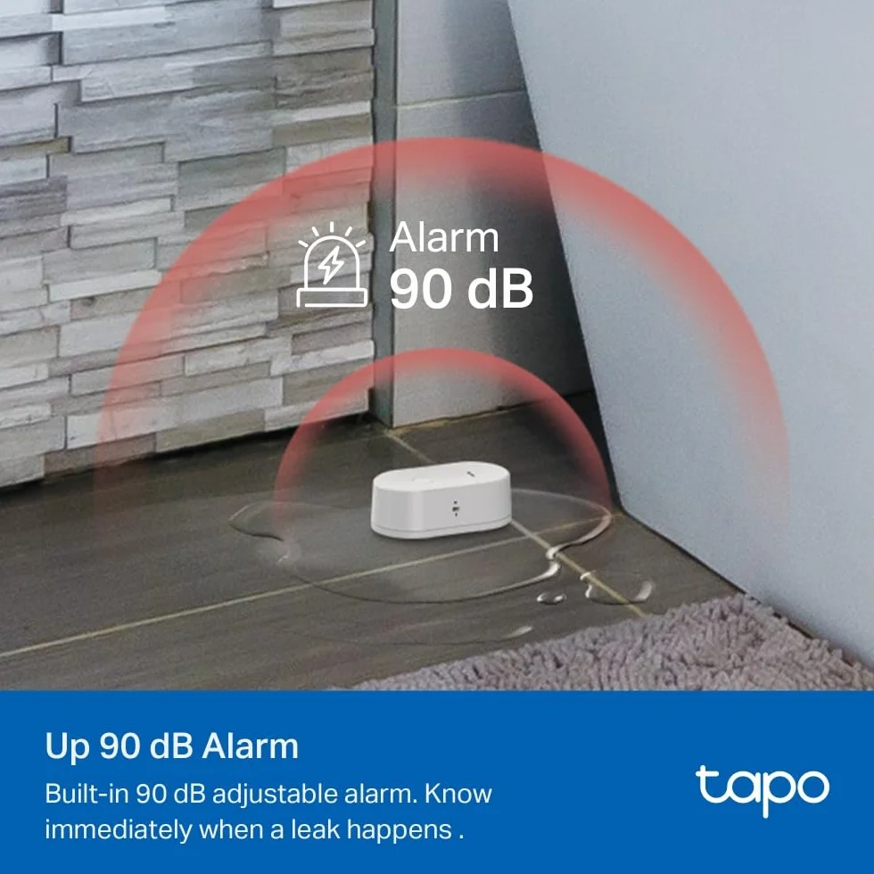 Tp-Link Tapo T300 Czujnik Wycieku Wody, Biały, 90 db