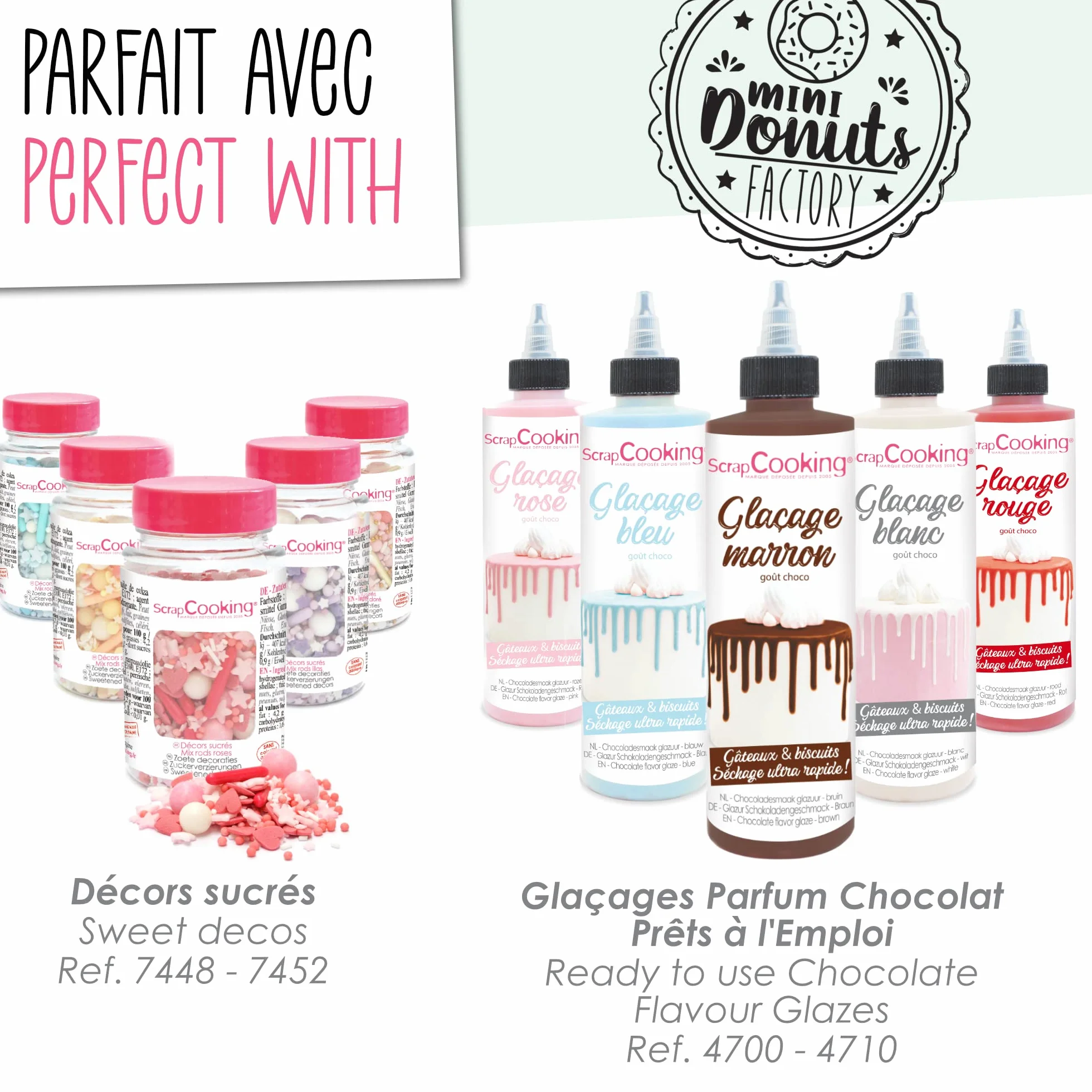 ScrapCooking Fabryka Mini Donuts - Maszyna do małych pączków i pączków - z nieprzywierającą płytą grzewczą - pomysł na prezent do pieczenia - z przepisami - zieleń wodna - 3887