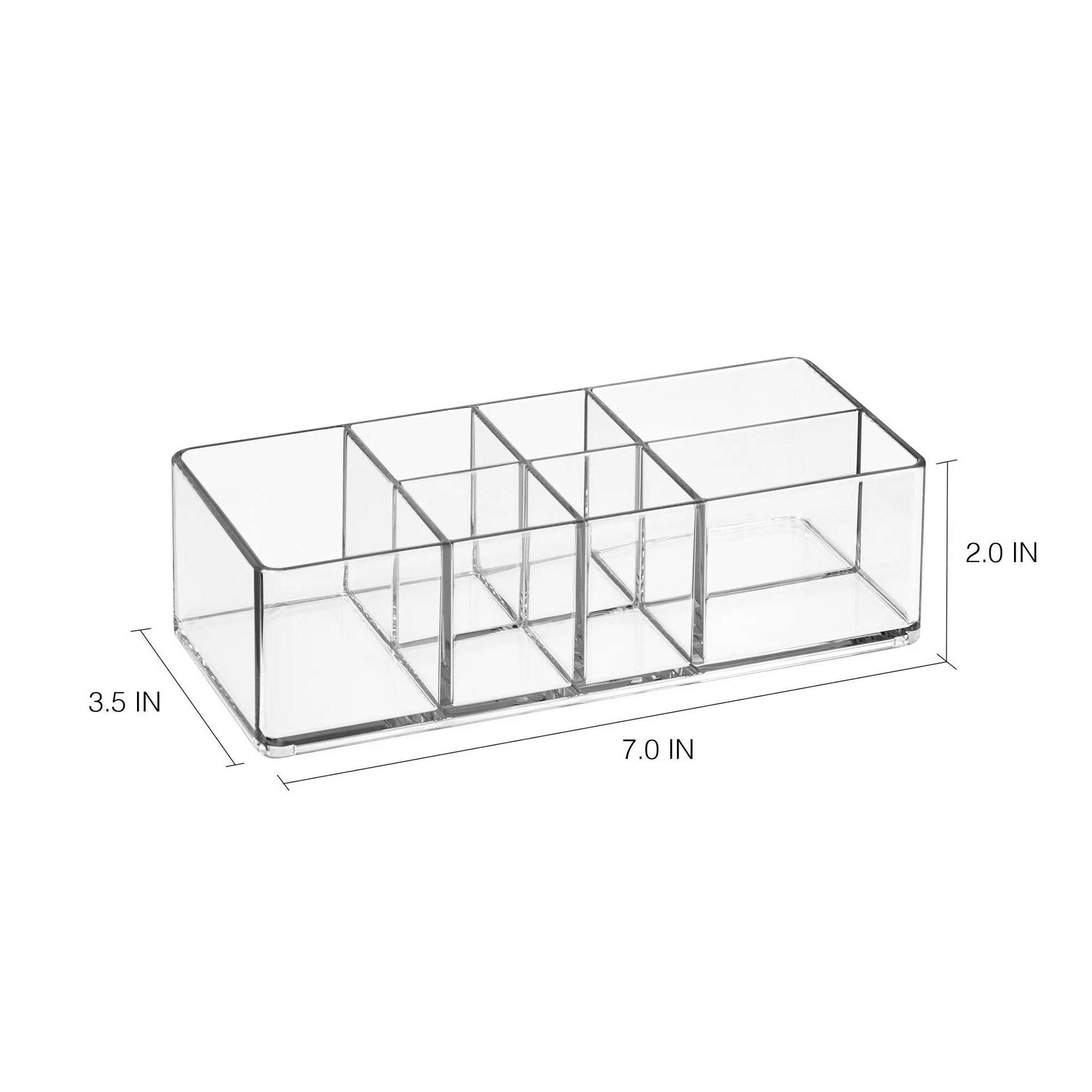 iDesign Med+ Organizer, Przezroczysty, 17.8 x 5.1 x 7.6 cm