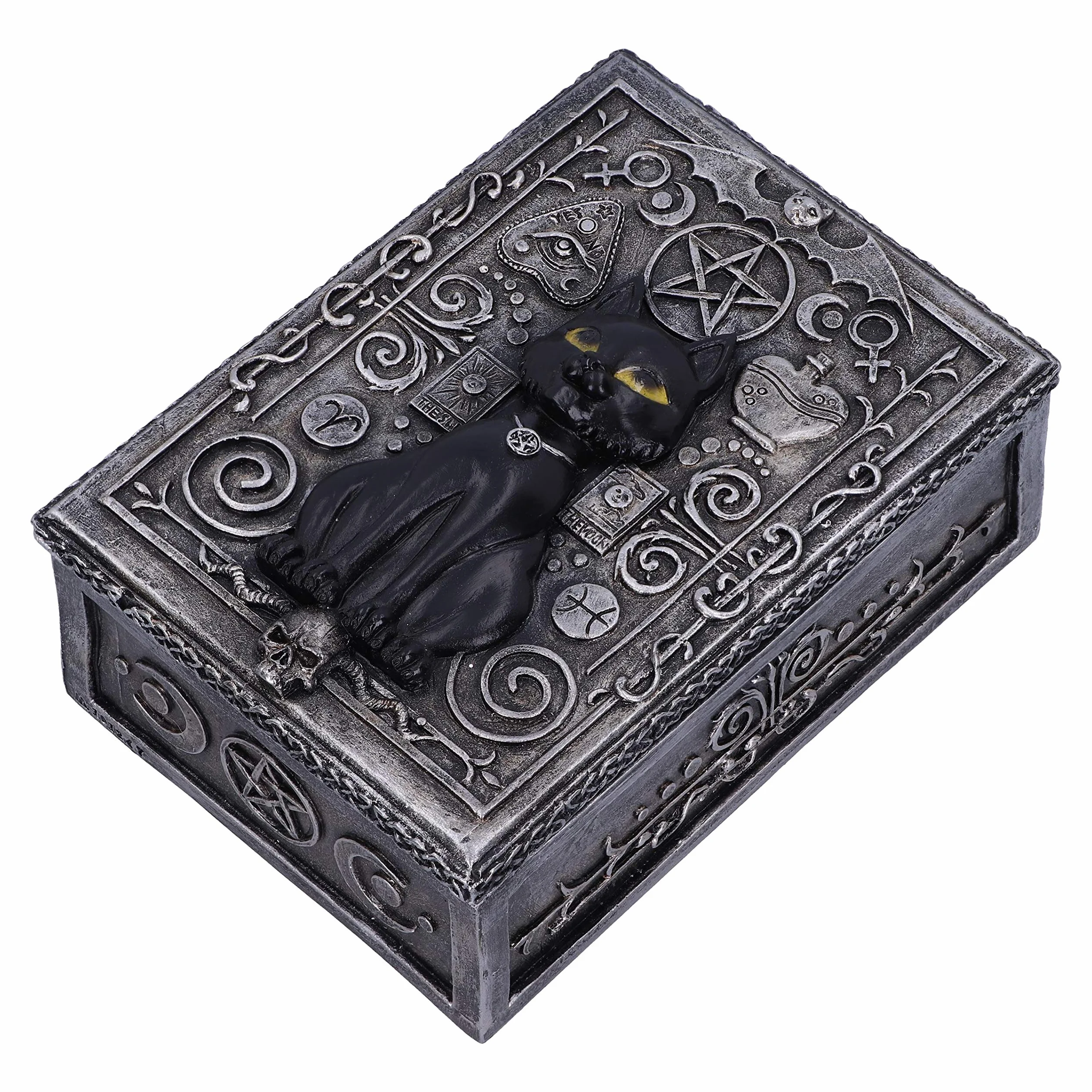 Nemesis Now Familiar Spell Black Cat Sigil pudełko na drobiazgi 13,7 cm
