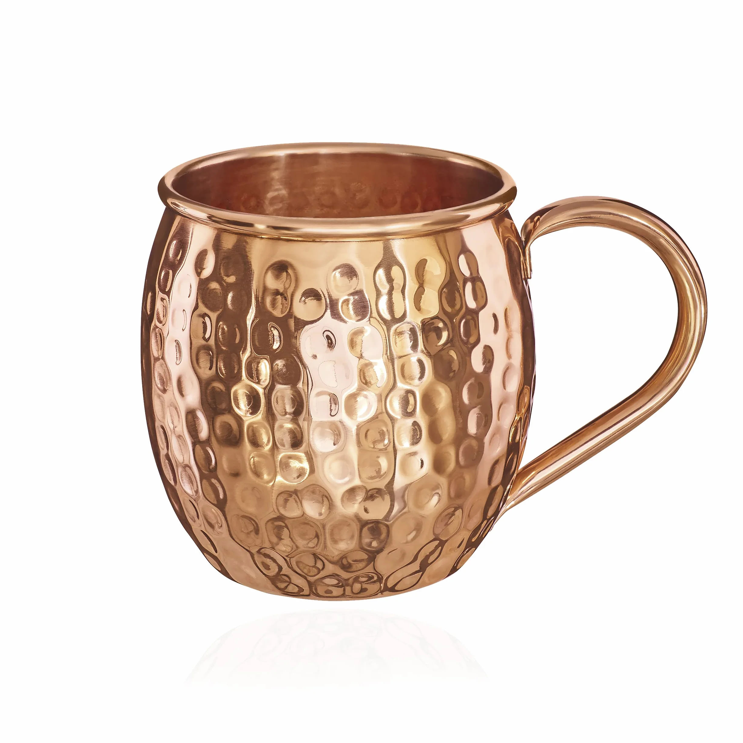 NKlaus 140 g kubek miedziany czysta miedź 100% Ayuverda kubek miedziany owalny Moscow Mule 500 ml 11261