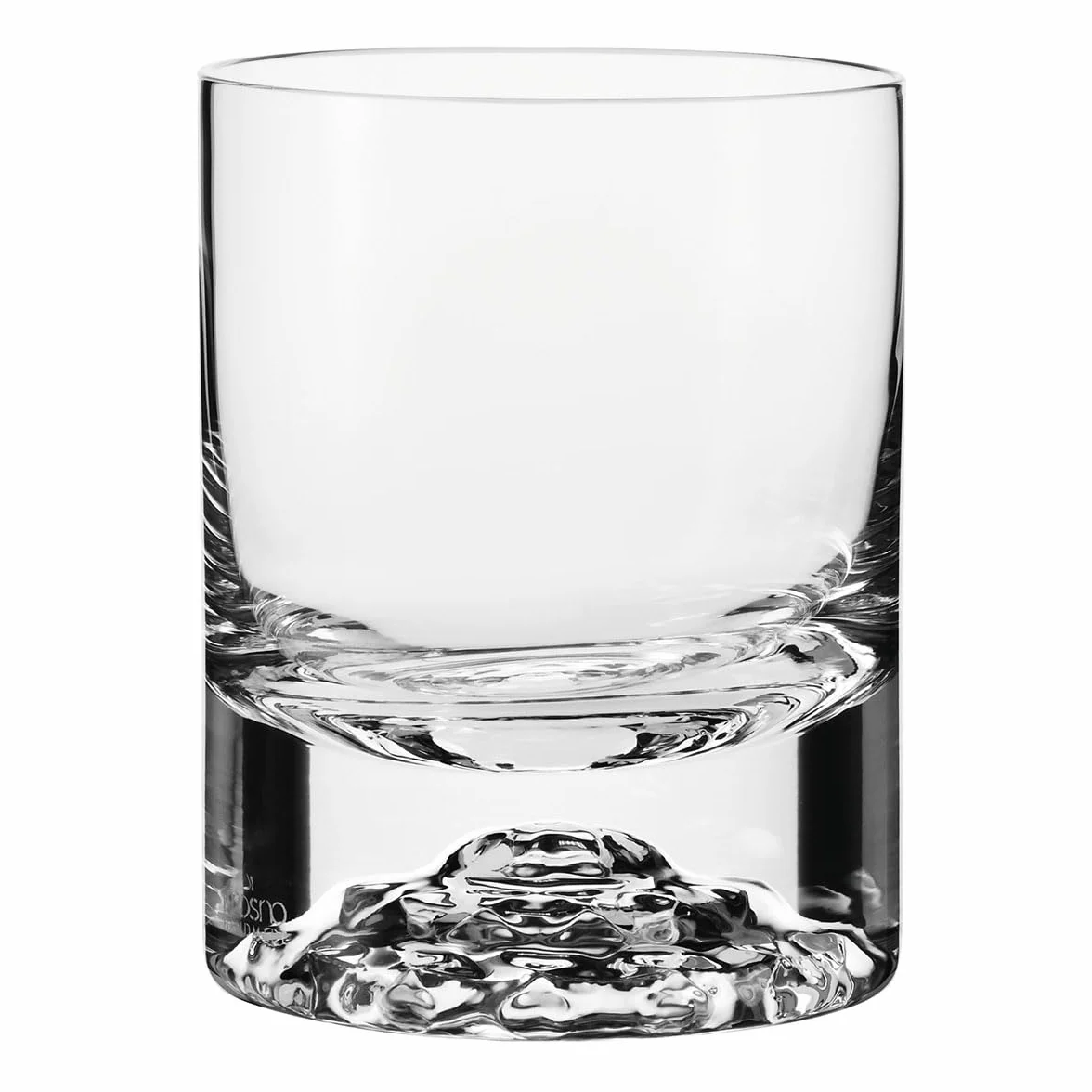 KROSNO Szklanki do whisky i szkockiej | Komplet 2 x 300 ml | Kolekcja Perfect Serve | Produkcja ręczna | Efektowne tłoczenie, Grube dno | Na prezent | Bezołowiowe szkło kryształowe | Mycie ręczne