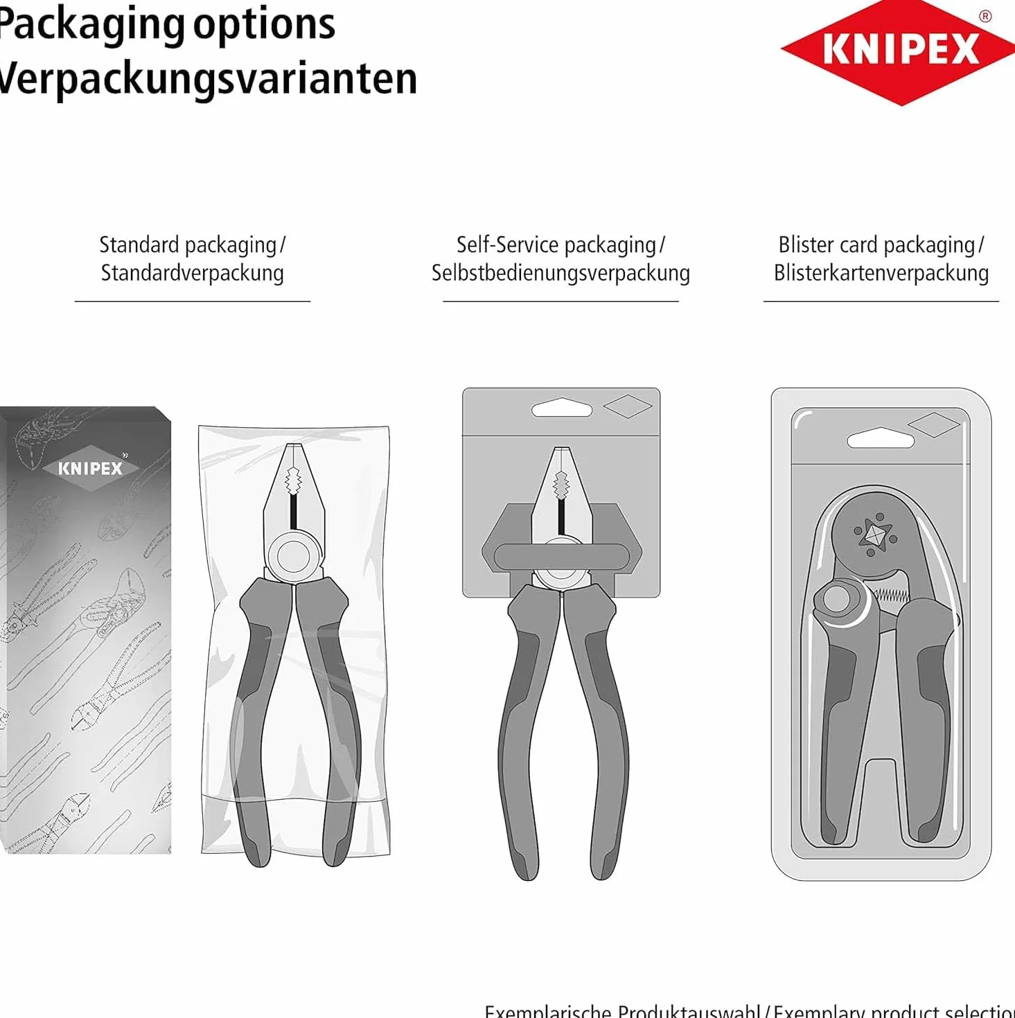 KNIPEX Szczypce do zagniatania tulejek kablowych z rękojeściami Comfort 180 mm, 97 72 180