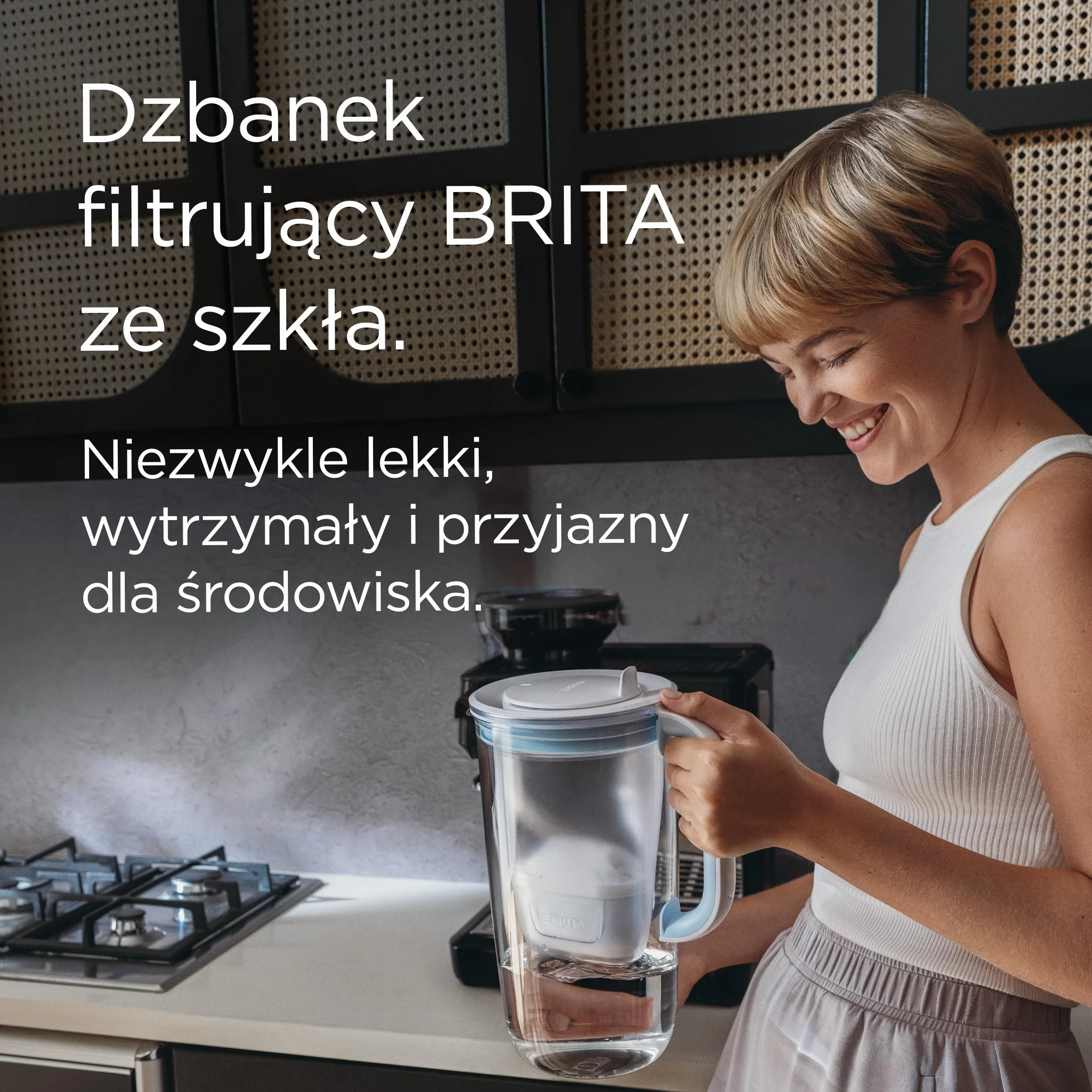 BRITA Szklany dzbanek filtrujący Glass (2,5 l) z 1 oryginalnym filtrem BRITA MAXTRA PRO Pure Performance redukującym chlor, kamień, PFAS i metale – dzbanek premium