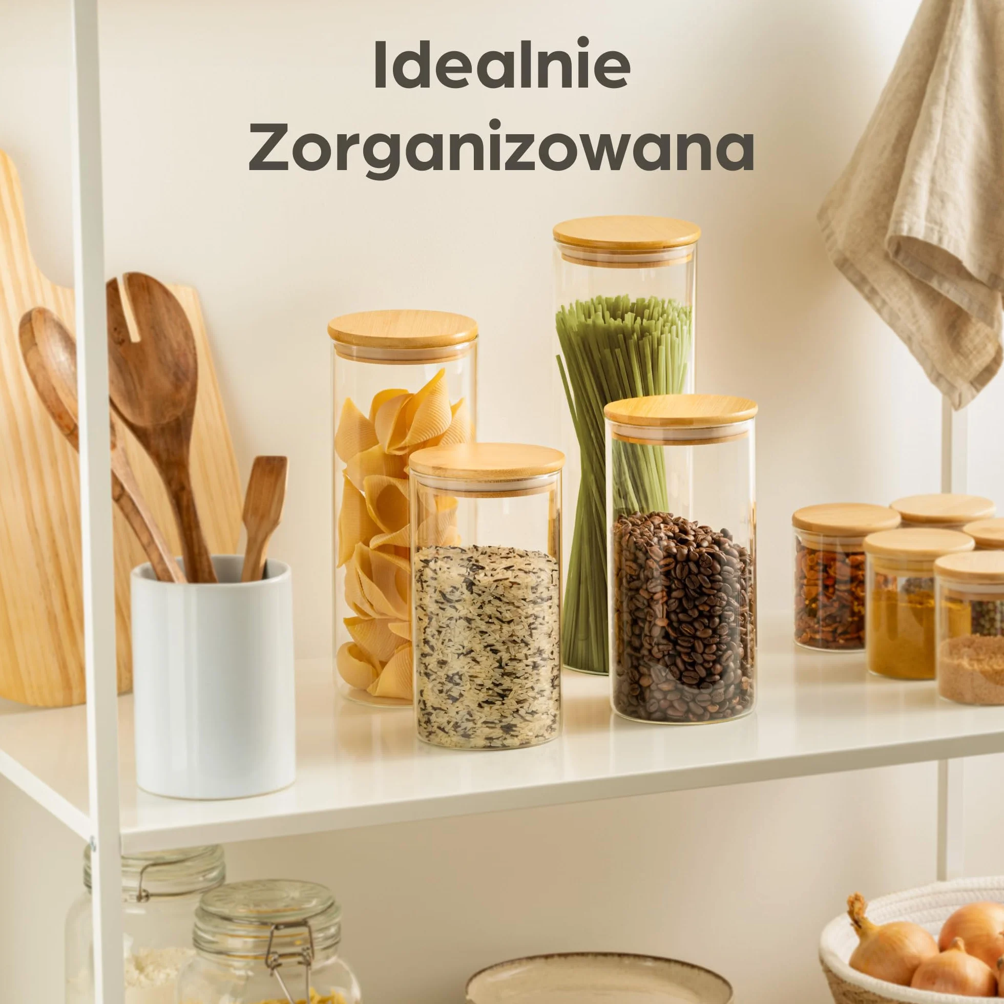 Słoiki do Przechowywania z Pokrywką - Zestaw 4 szt. Hermetyczne Szklane Borokrzemowe