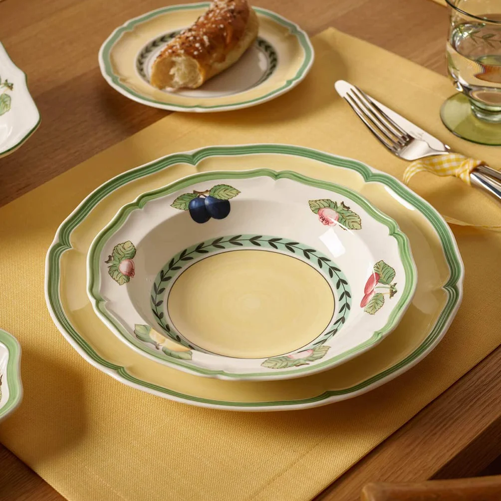 Villeroy & Boch - French Garden | talerz do zupy | porcelana premium | żółty