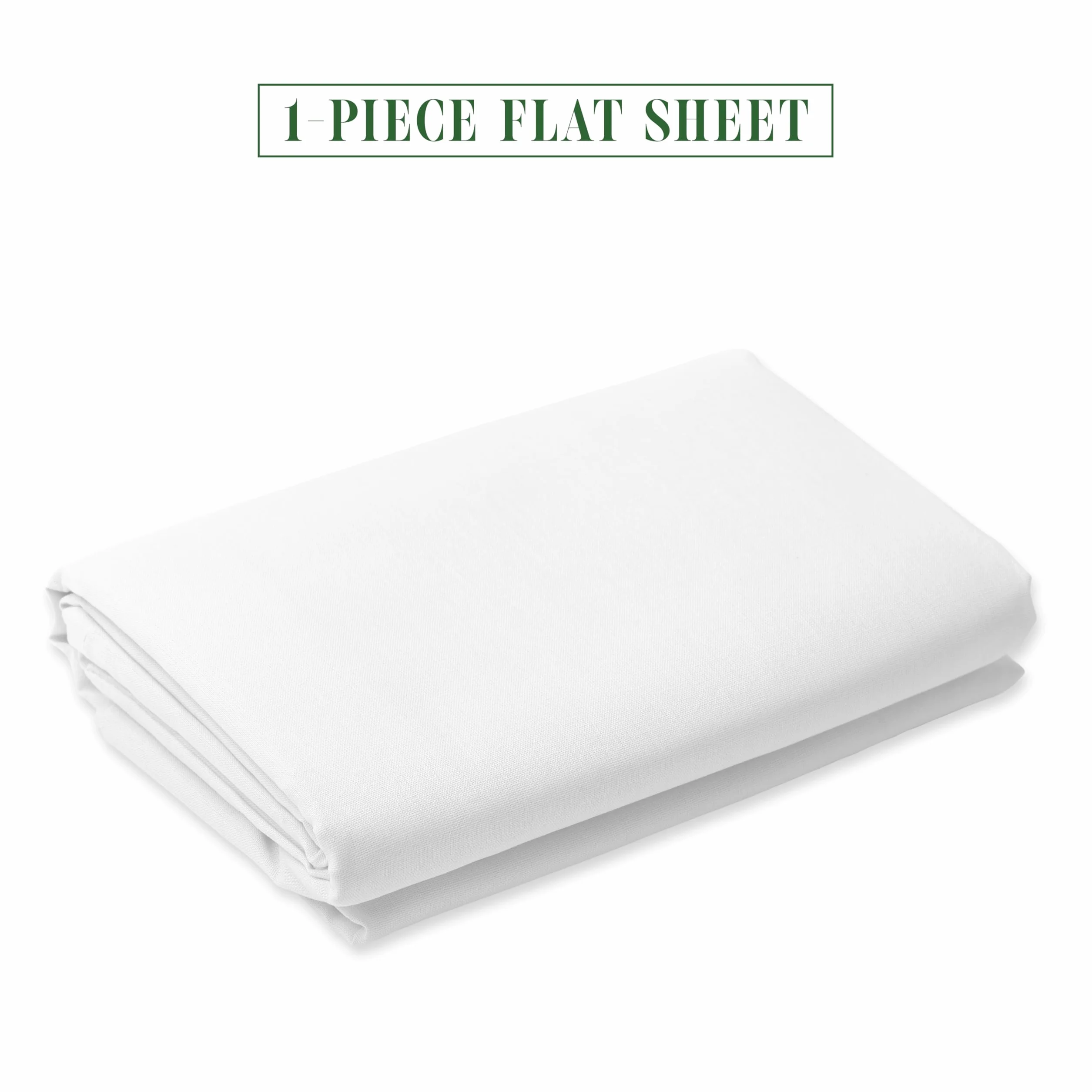 Elegant Comfort Luksusowe prześcieradło bez zagnieceń, gęstości splotu 1500, jakość hotelowa, 1-częściowe prześcieradło, rozmiar Queen Size, białe