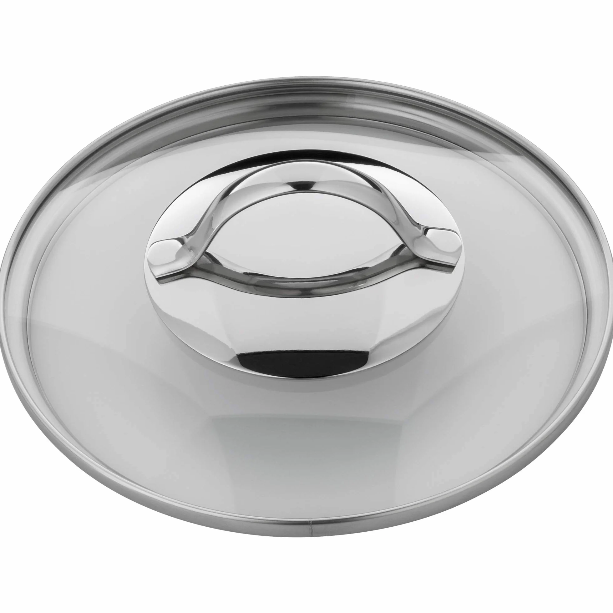 WMF Pokrywka do patelni 16 cm, szklana pokrywka z okrągłym metalowym uchwytem, pokrywka do garnków i patelni, szkło odporne na wysokie temperatury, nadaje się do mycia w zmywarce