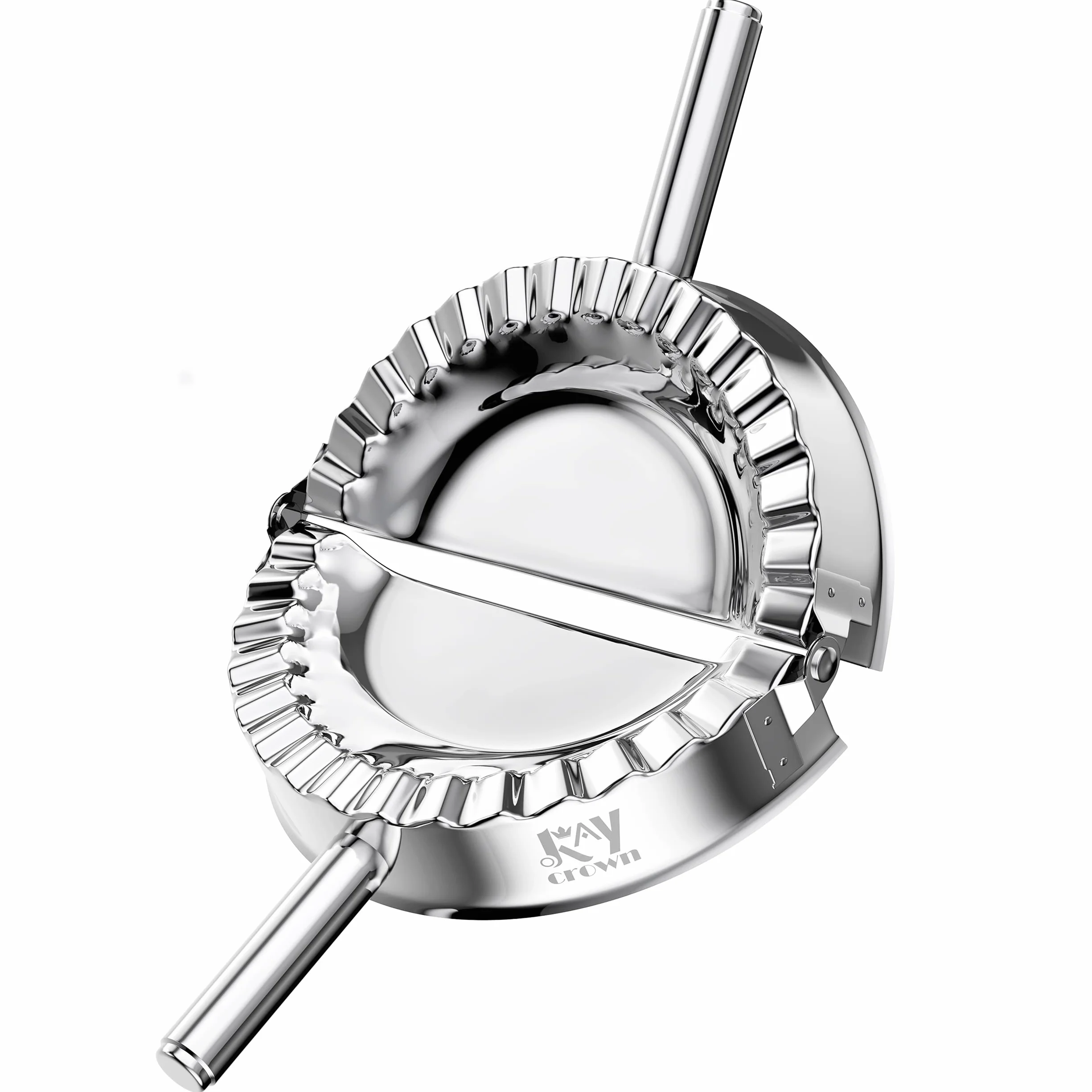 KAYCROWN Prasa do empanady 15 cm, maszyna do robienia pierogów ze stali nierdzewnej, foremka do pierogów, pierogów, pierogów, obrotów, calzone (XL: 15 cm)