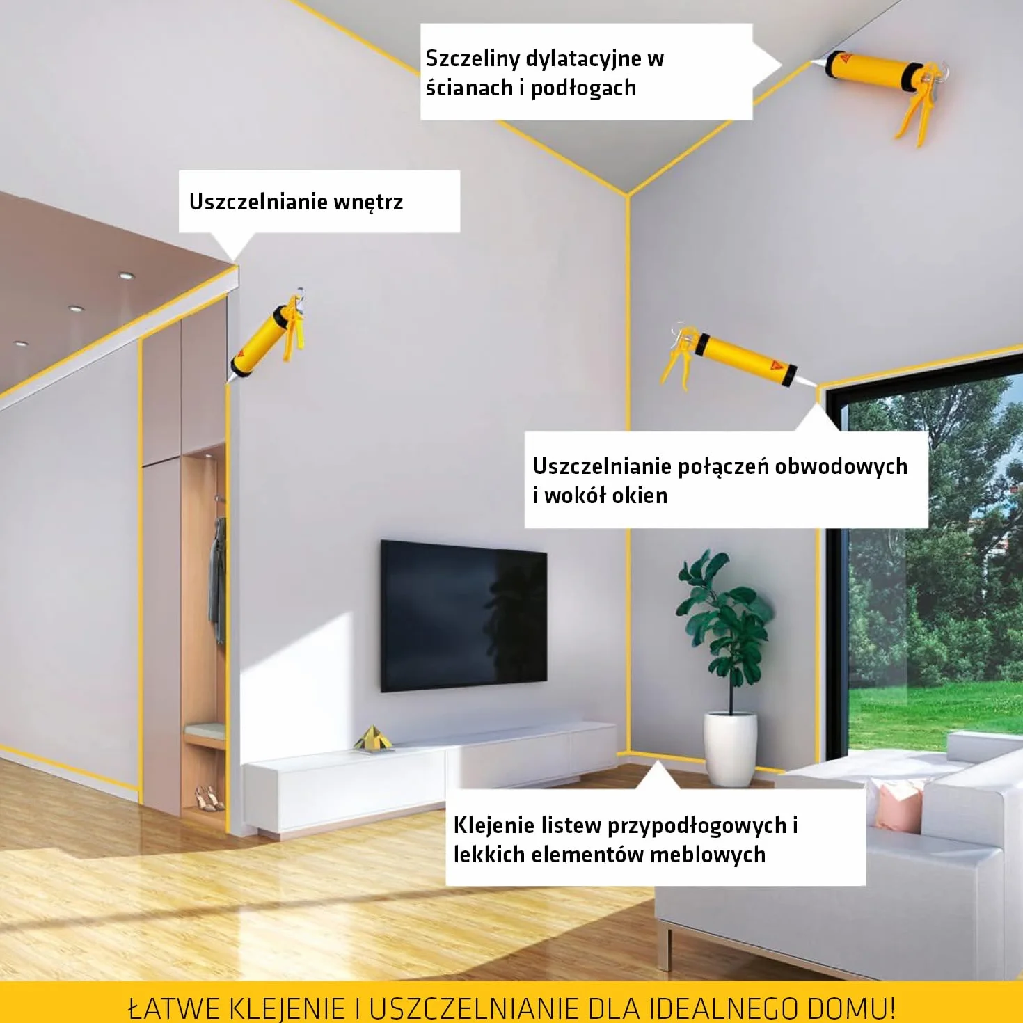 Sika - klej/uszczelniacz - Sikaflex-11FC Purform do użytku wewnątrz i na zewnątrz - przyczepność do wielu podłoży - betonowoszary - 300 ml