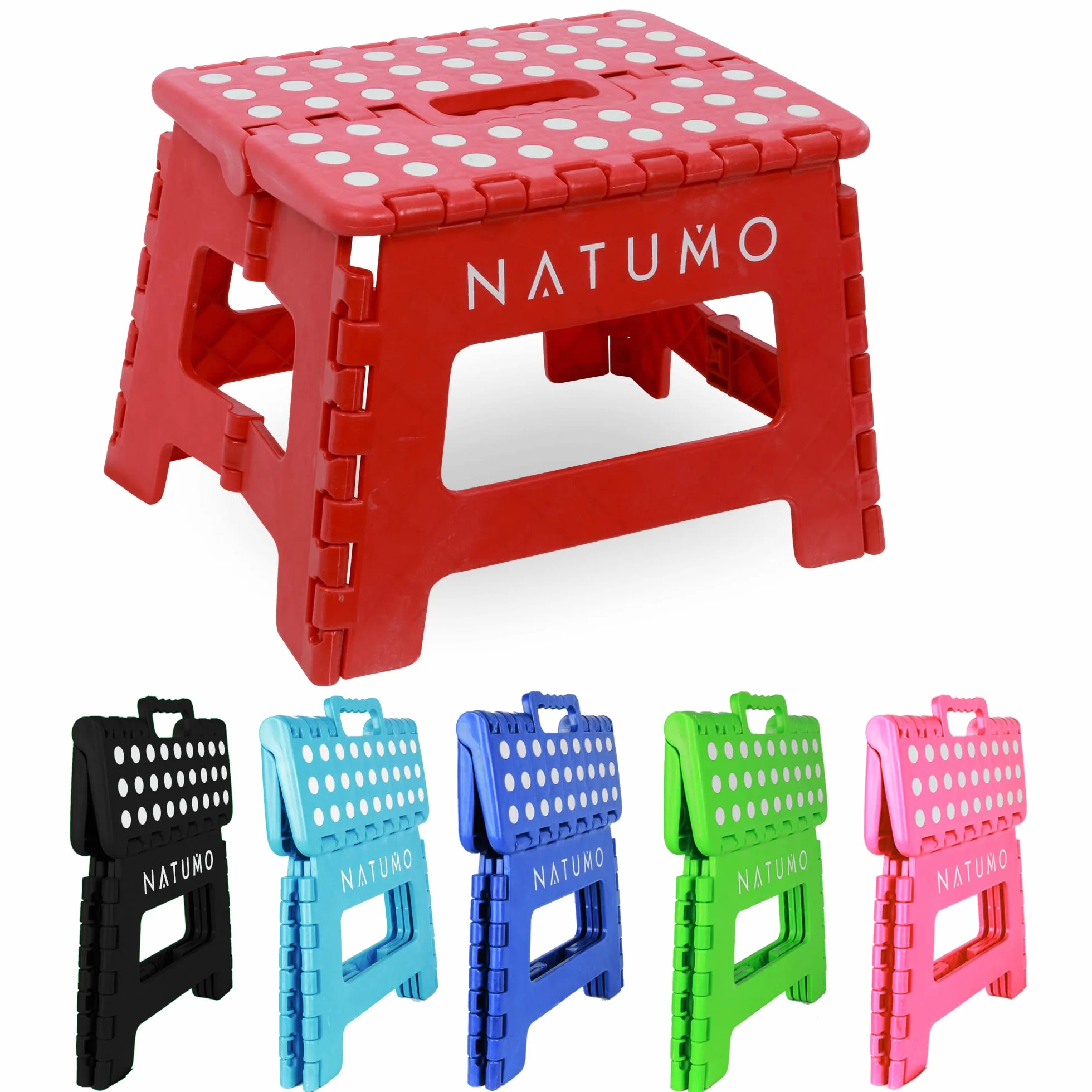 NATUMO® Składany taboret, podest, 150 kg, składany taboret do kuchni i łazienki, podnóżek, składane krzesełko ogrodowe, podest do umywalki, dla dzieci i dorosłych