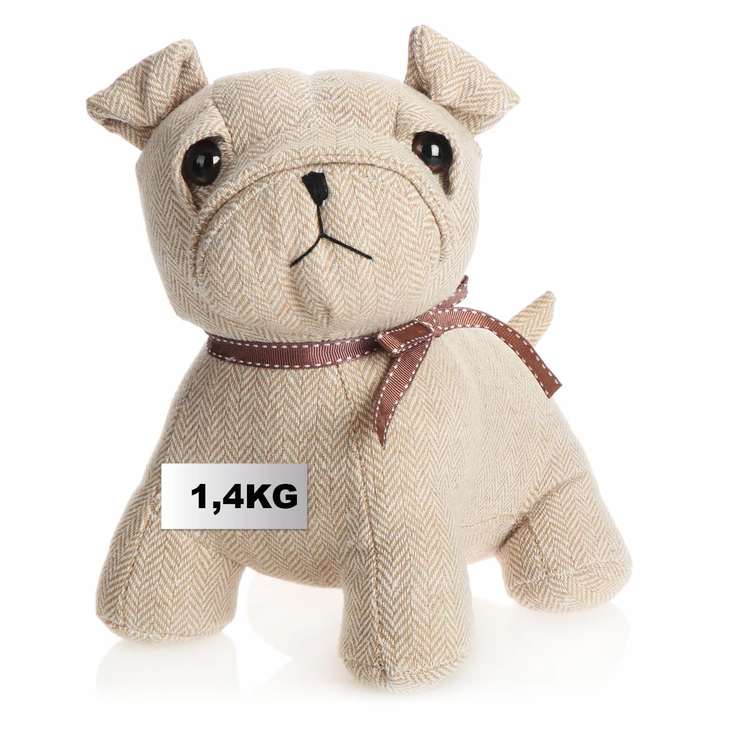 COM-FOUR® Stoper do drzwi, ciezki uchwyt do drzwi, uroczy wzór psa, funkcjonalne akcesoria do domu, stoper do okien i drzwi, idealny na przeciagi (Pies Bella)