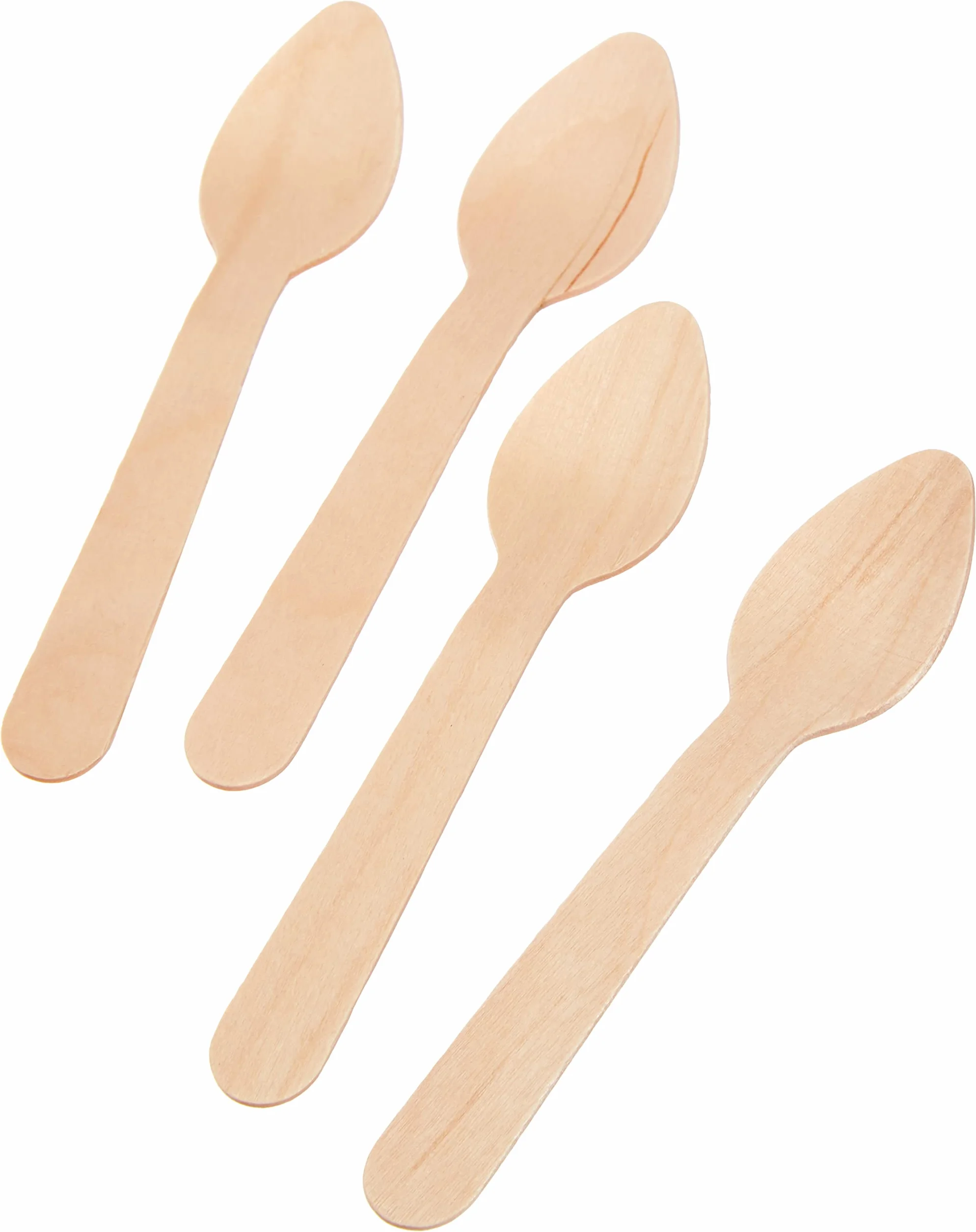 100 sztuk łyżeczek do kawy 11 cm naturalne drewno