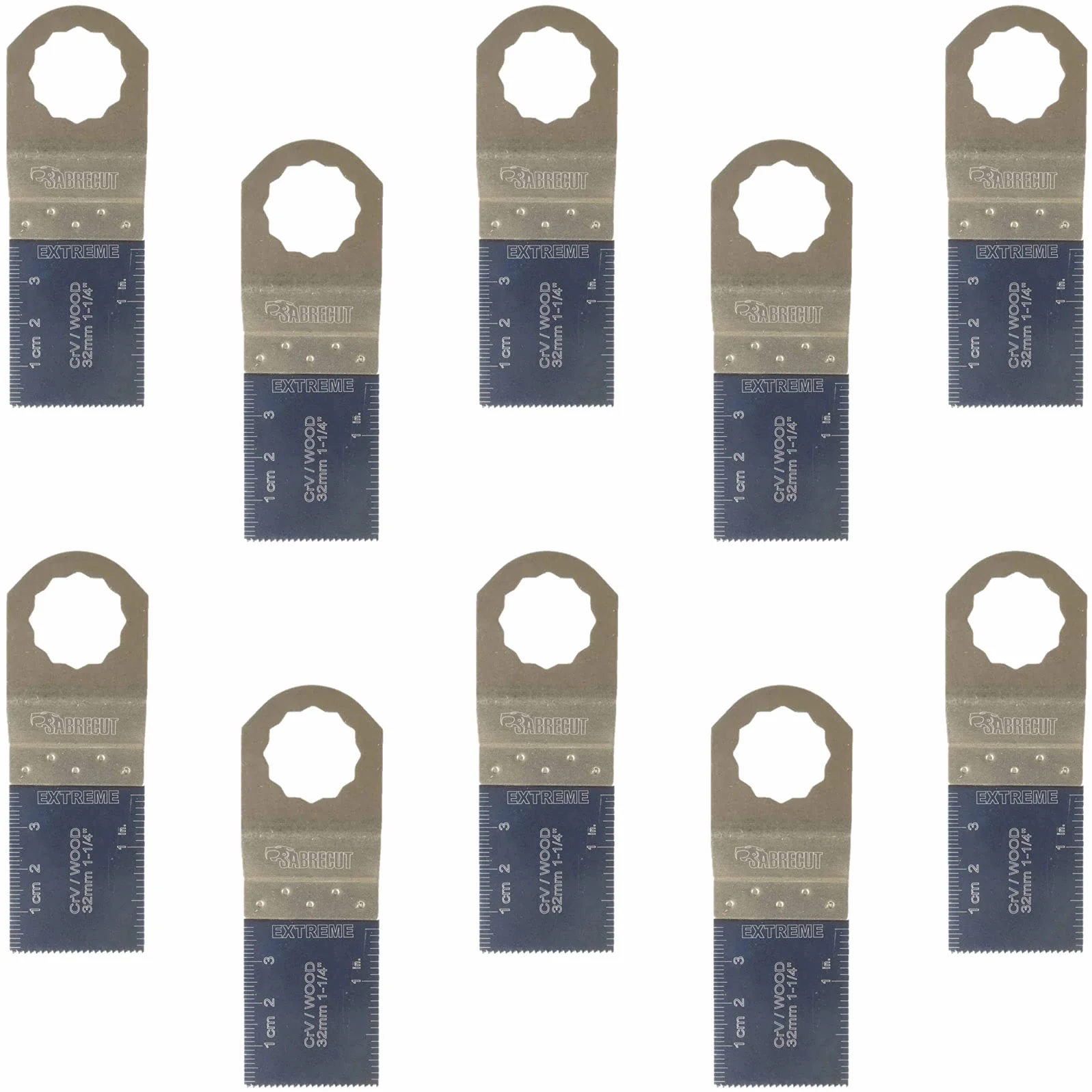 10 x SabreCut SC35F_10 35 mm ostrza z drewna o drobnych zębach, kompatybilne z Fein SuperCut i Festool Vecturo (Non-StarLock), oscylacyjne narzędzie wielofunkcyjne, akcesoria do narzędzi