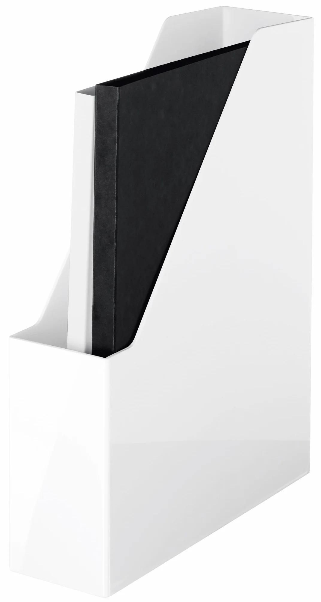 HAN i-Line segregator stojący – 2 sztuki, elegancki, nowoczesny segregator stojący na zeszyty, czasopisma i teczki do formatu A4/C4, biały, 16501-12