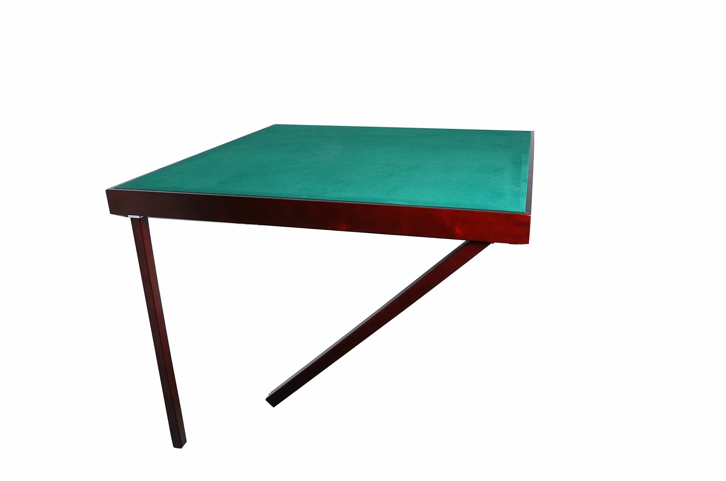 Engelhart - 390501- Stolik z mostu brzozowego - składany stół z tektury - zielona filcowa taca (89cm x 89cm)
