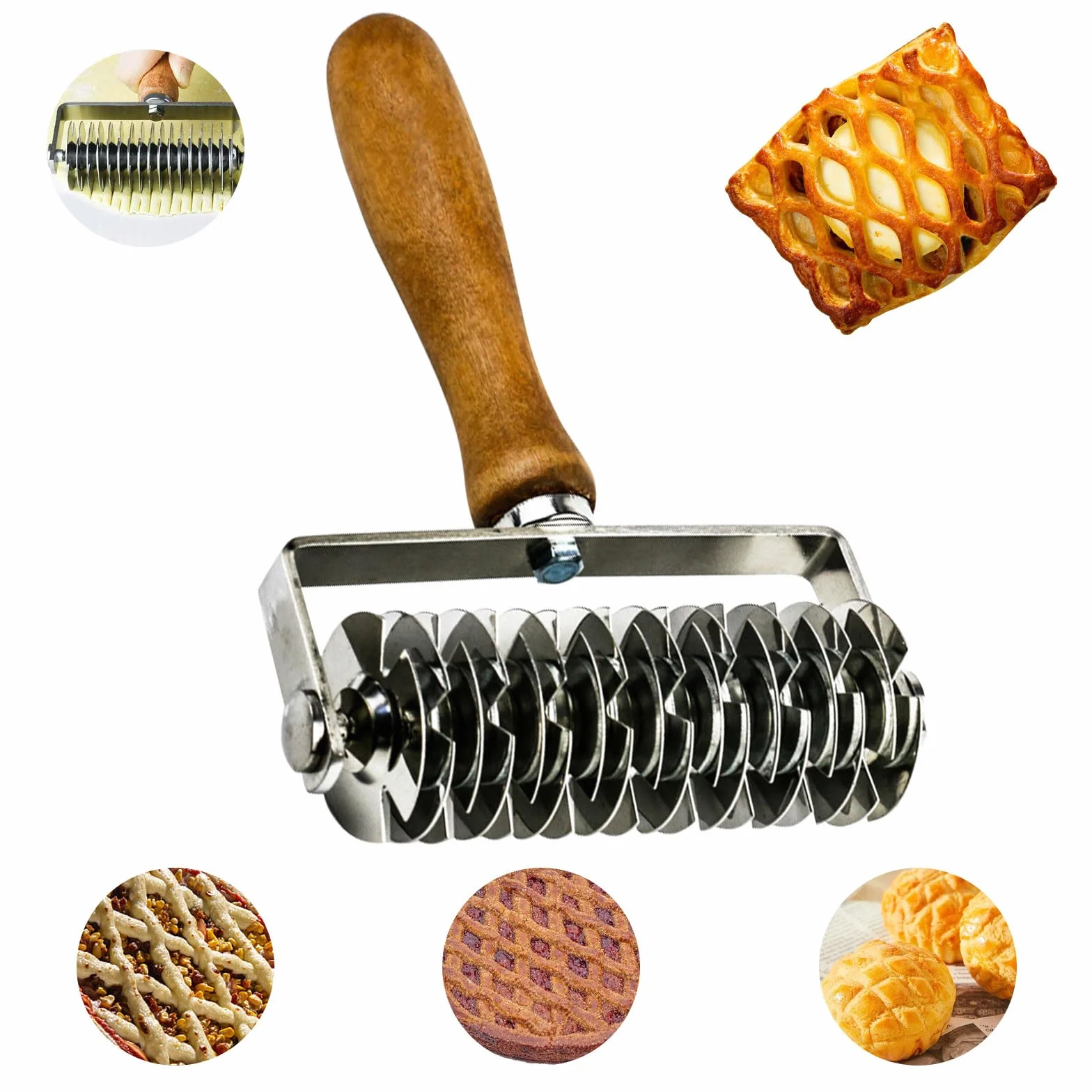 Krajalnica do ciasta w kratę, stal nierdzewna