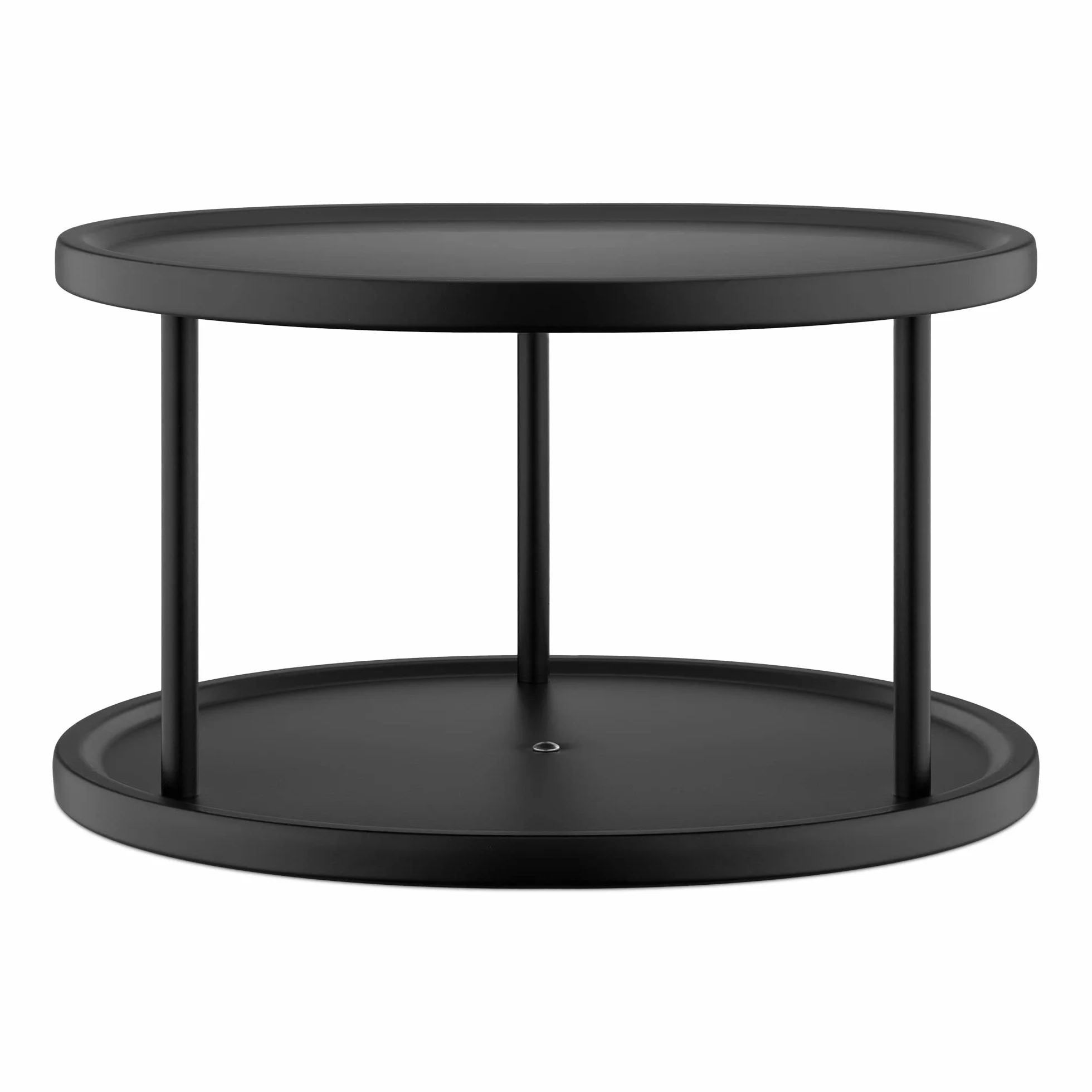 Navaris 2-stopniowa obrotowa taca - talerze obrotowe 360° - nowoczesny organizer kuchenny - 2 półki na przyprawy - 2 sztuki Lazy Susan - Ø26,5 cm czarny