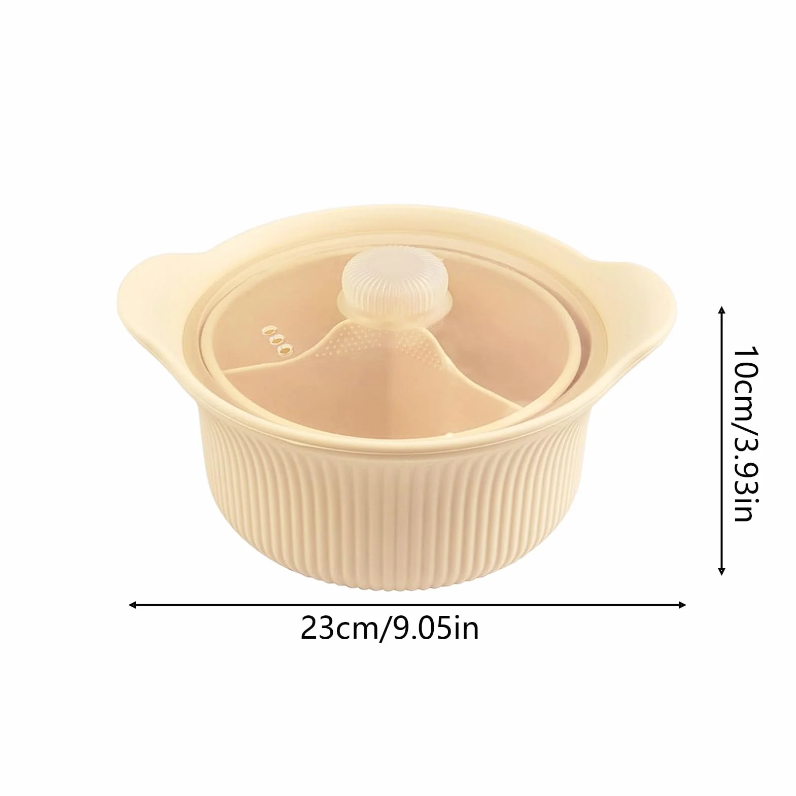 Kuchenka mikrofalowa - silikon z komor? parze - miska do gotowania parze w kuchence mikrofalowej mo? my? w zmywarce | Do zupy, ryb, piekarnika, frytkownicy powietrznej, domowej kuchni