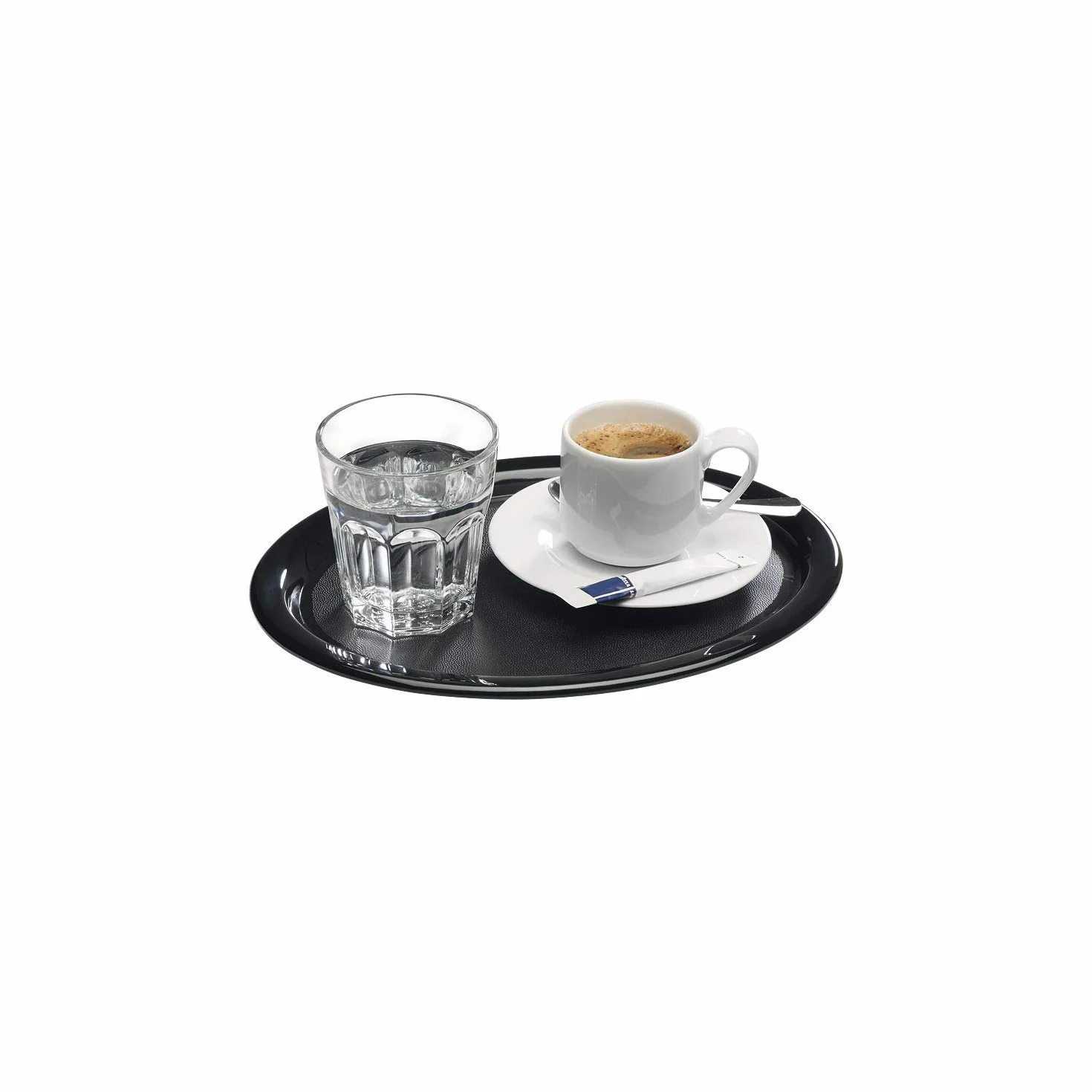 APS 84251 taca do kawy z melaminy, 27 x 20 x 1,5 cm, czarna