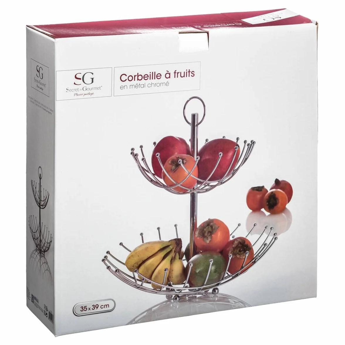 SG Secret de Gourmet Miska na owoce 2-poziomowa szara