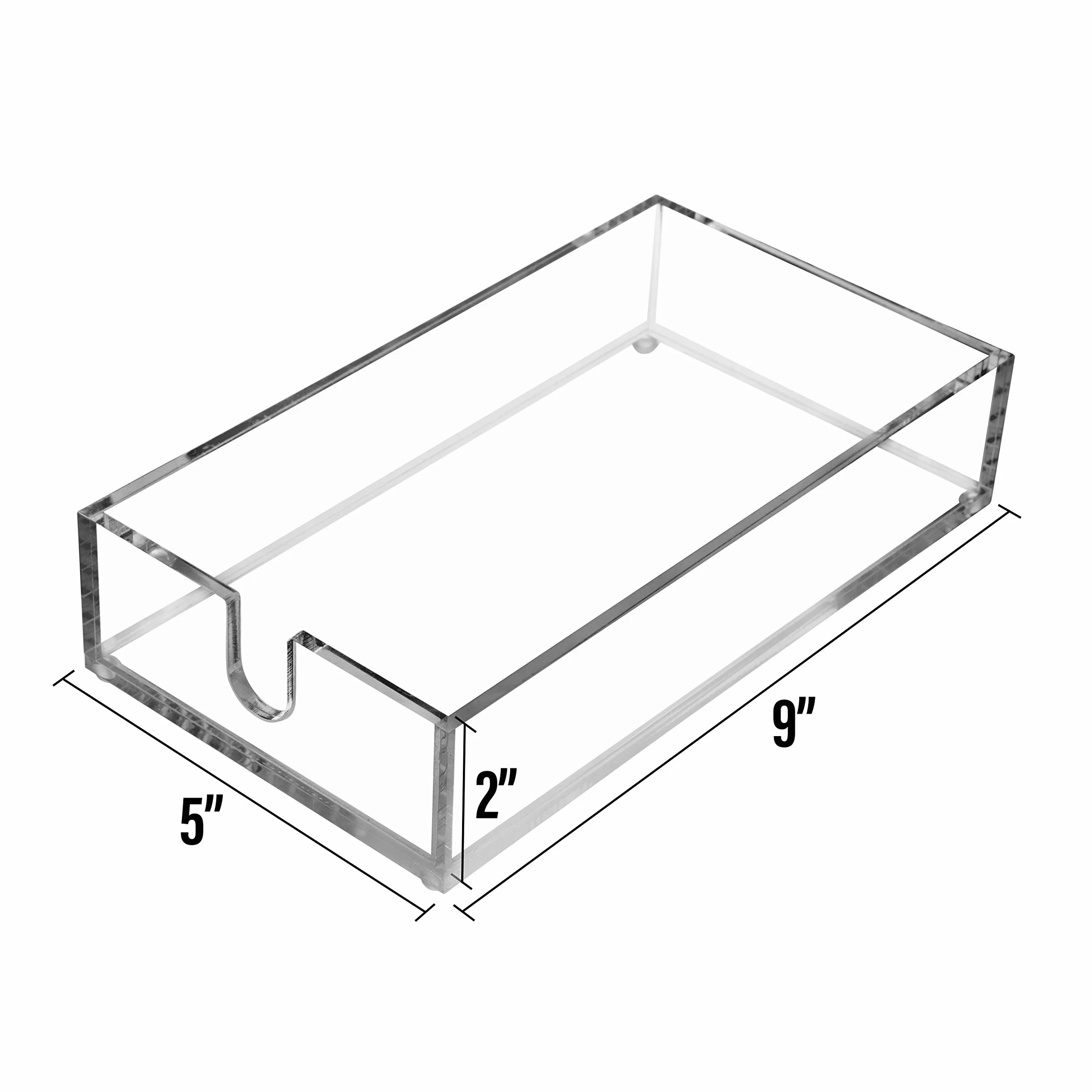 Akrylowy uchwyt na ręczniki dla gości, przezroczysty, nowoczesny design, akrylowy uchwyt na ręczniki papierowe do łazienki, kuchni, taca akrylowa idealna na jednorazowe papierowe ręczniki do rąk i