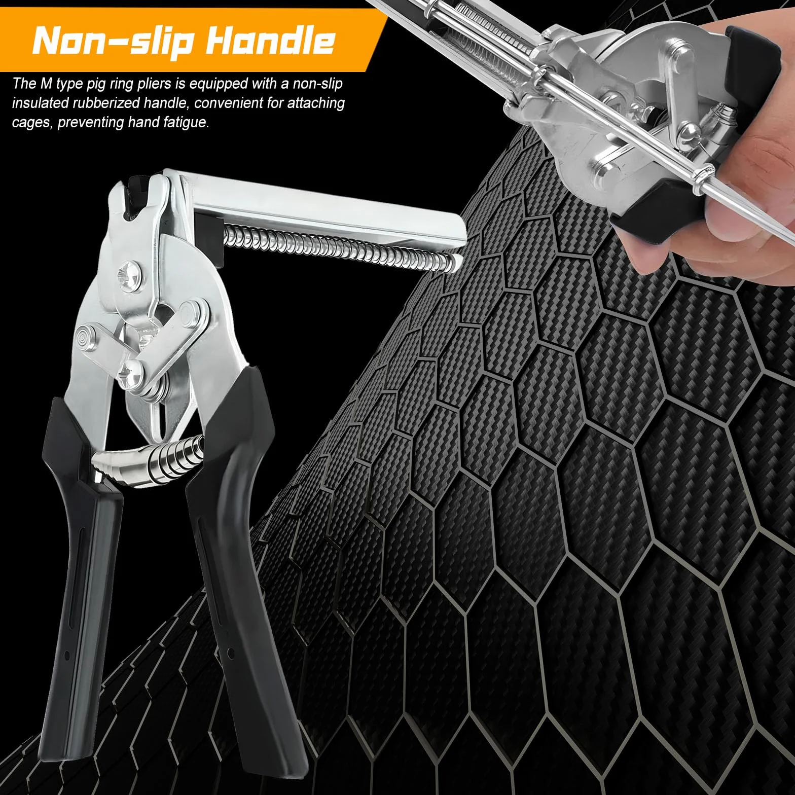Szczypce do kiełbasy, szczypce do ogrodzenia z 600 klipsami M, szczypce do pierścieni Hog Ring Pliers, szczypce do pierścieni do paznokci, szczypce do mocowania drutu, szczypce Hog Ring