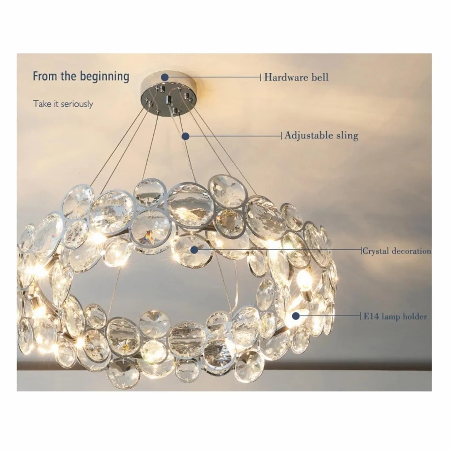Styl nordycki chromowany żyrandol luksusowe kryształowe lampy wiszące LED do salonu nowoczesna romantyczna lampa wisząca do sypialni jadalni, nowoczesne oświetlenie (78 cm)