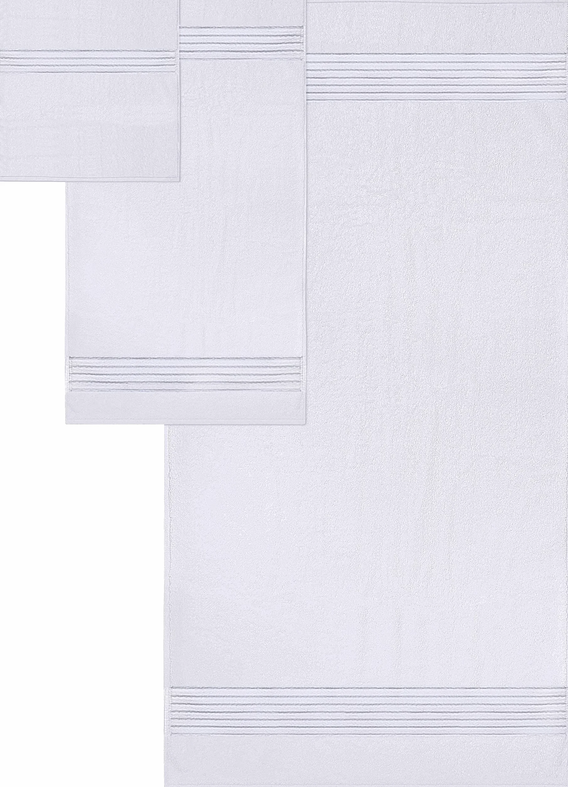 Utopia Towels - Zestaw 8 Ręczników Premium, 2 Ręczniki Kąpielowe, 2 Ręczniki do rąk i 4 Myjki. Bawełna. Do Użytku Domowego, Hotelowego i Spa Bardzo Chłonne (Biały)