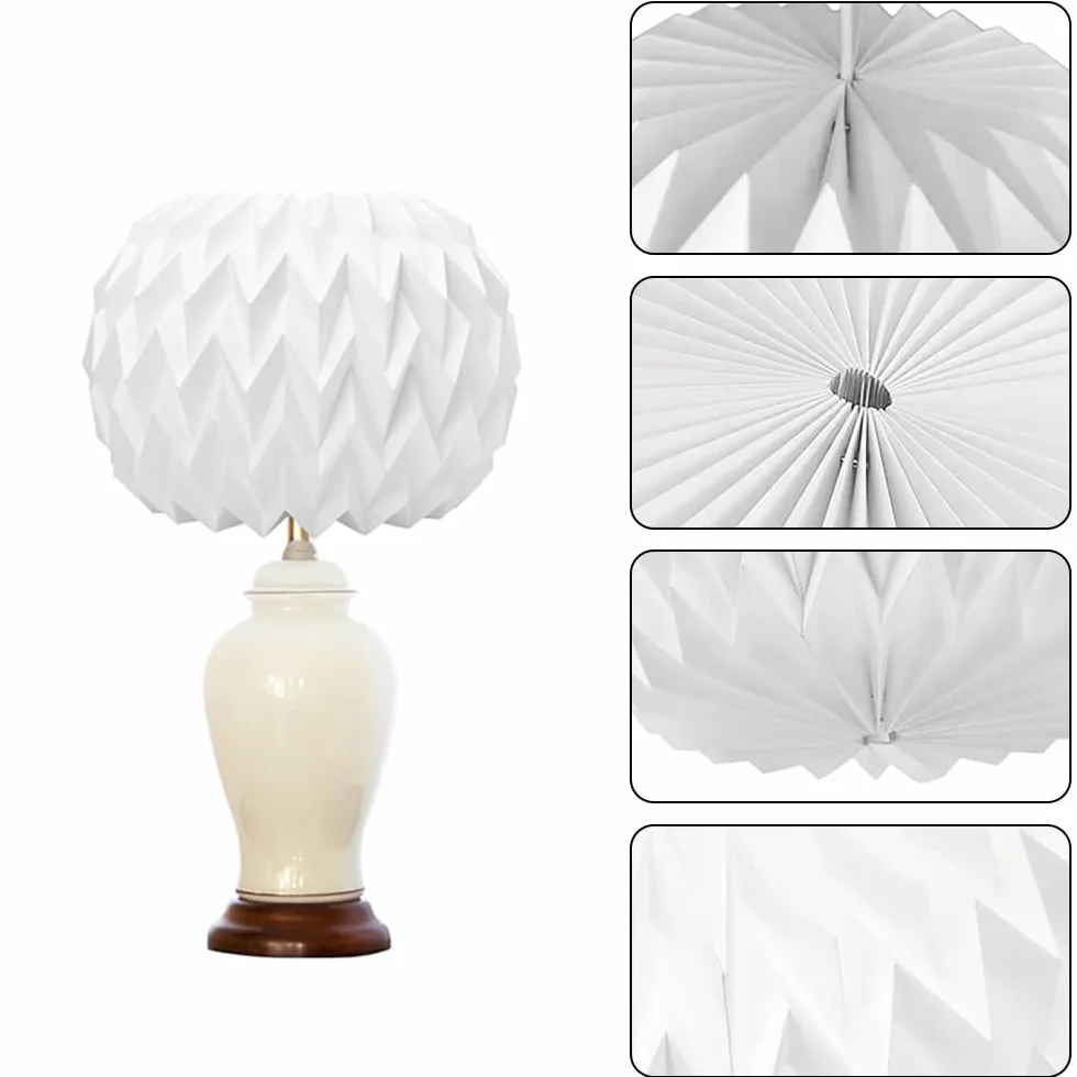 Abażur lampy w stylu nordyckim z papieru kreatywnego, papier origami, składany klosz wiszący, dekoracja artystyczna, do salonu, jadalni, sypialni