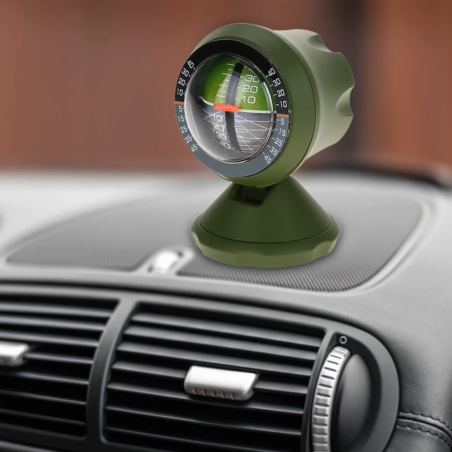 Poziom pochyłomierza samochodu kompas samochodowy zewnętrzny wielofunkcyjny sprzęt pochyłomierza samochodowego miernik nachylenia kąta balanser Luminous High Precise Car Compass Clinometer Indicator