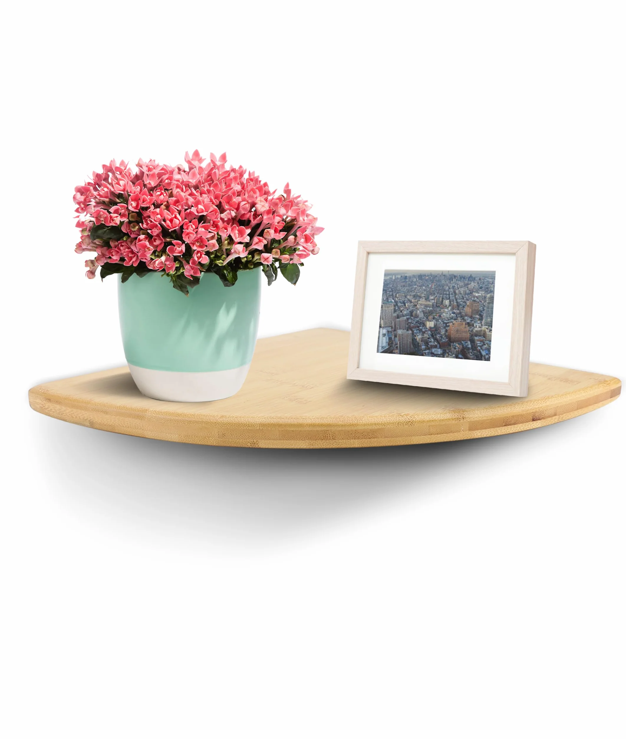 Gugxiom narożny półka ścienna, drewniana pływająca półka do sypialni, łazienki, kuchni, salonu (18 cm)